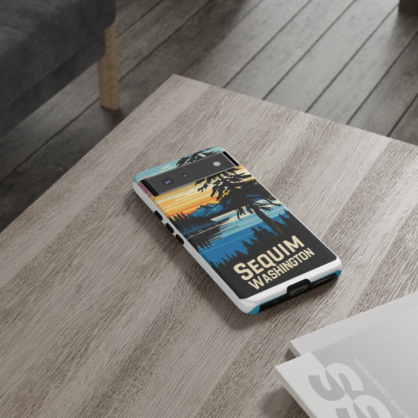 Sequim Washington Sunset Bay & Douglas Fir Protective Phone Case