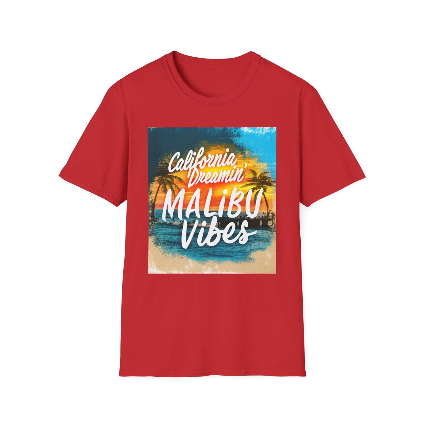 California Dreamin, Malibu Vibes - Unisex Softstyle T-Shirt