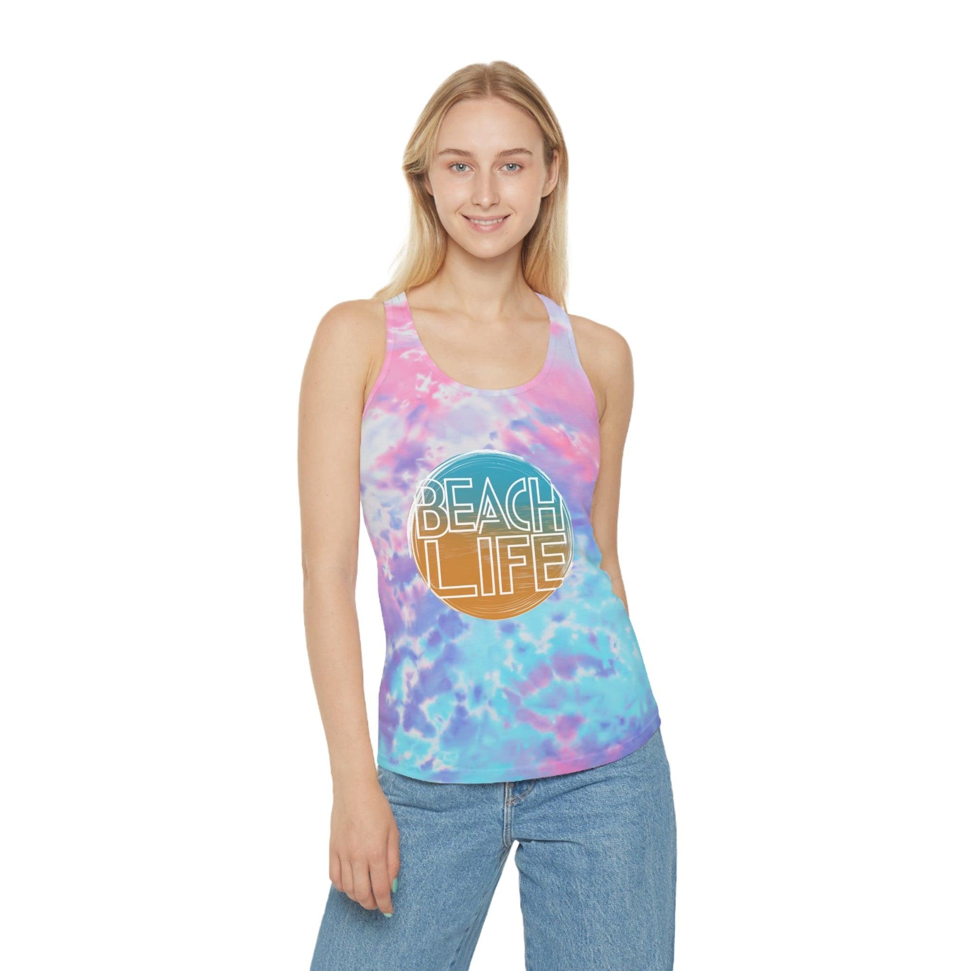 Beache Life Tie Dye Racerback Tank Top - Coastal Collections