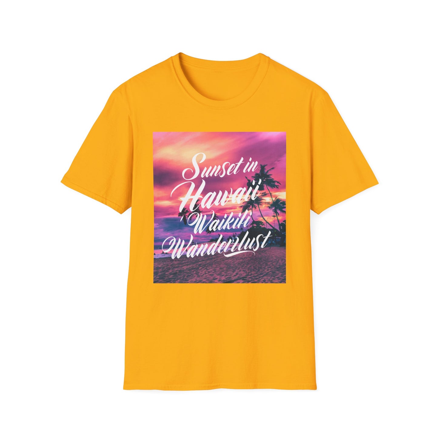 Hawaii Sunset, Wanderlust - Unisex Softstyle T-Shirt