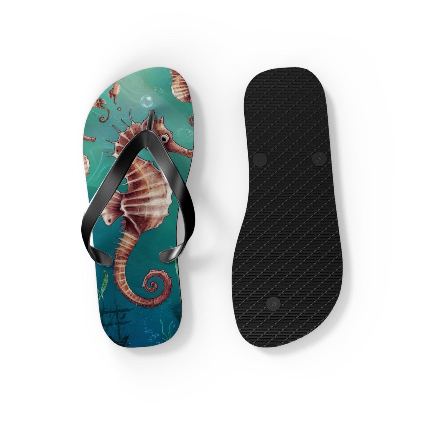 Seahorse Inspired Flip Flops, Express Your Beach Loving Self - Coastal Collections