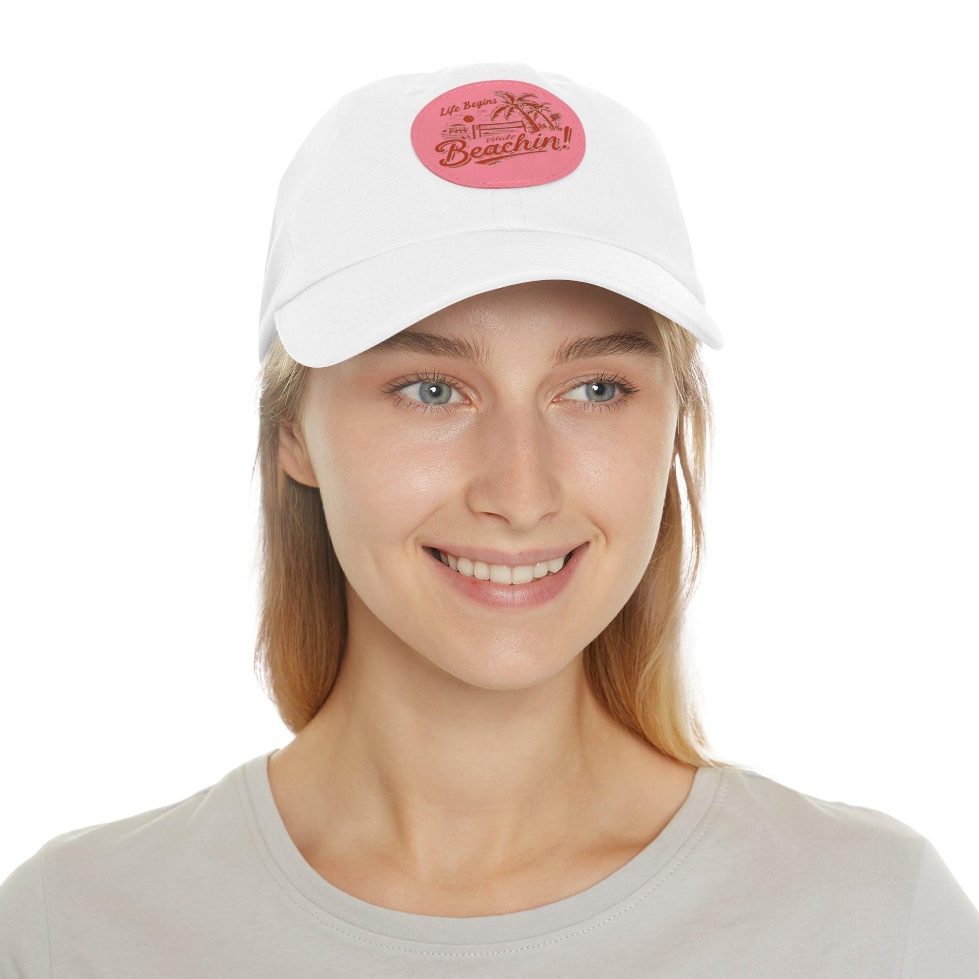 Life Begins While Beachin, Hot Moms Beach Cap, Beach Hair Day Hat - Coastal Collections