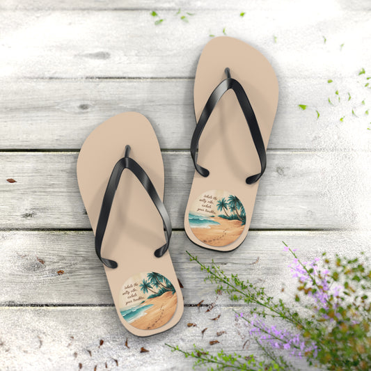 Mental Health: Inhale the Salty Vibe, Exhale your Troubles Beach - Flip Flops, Sandals