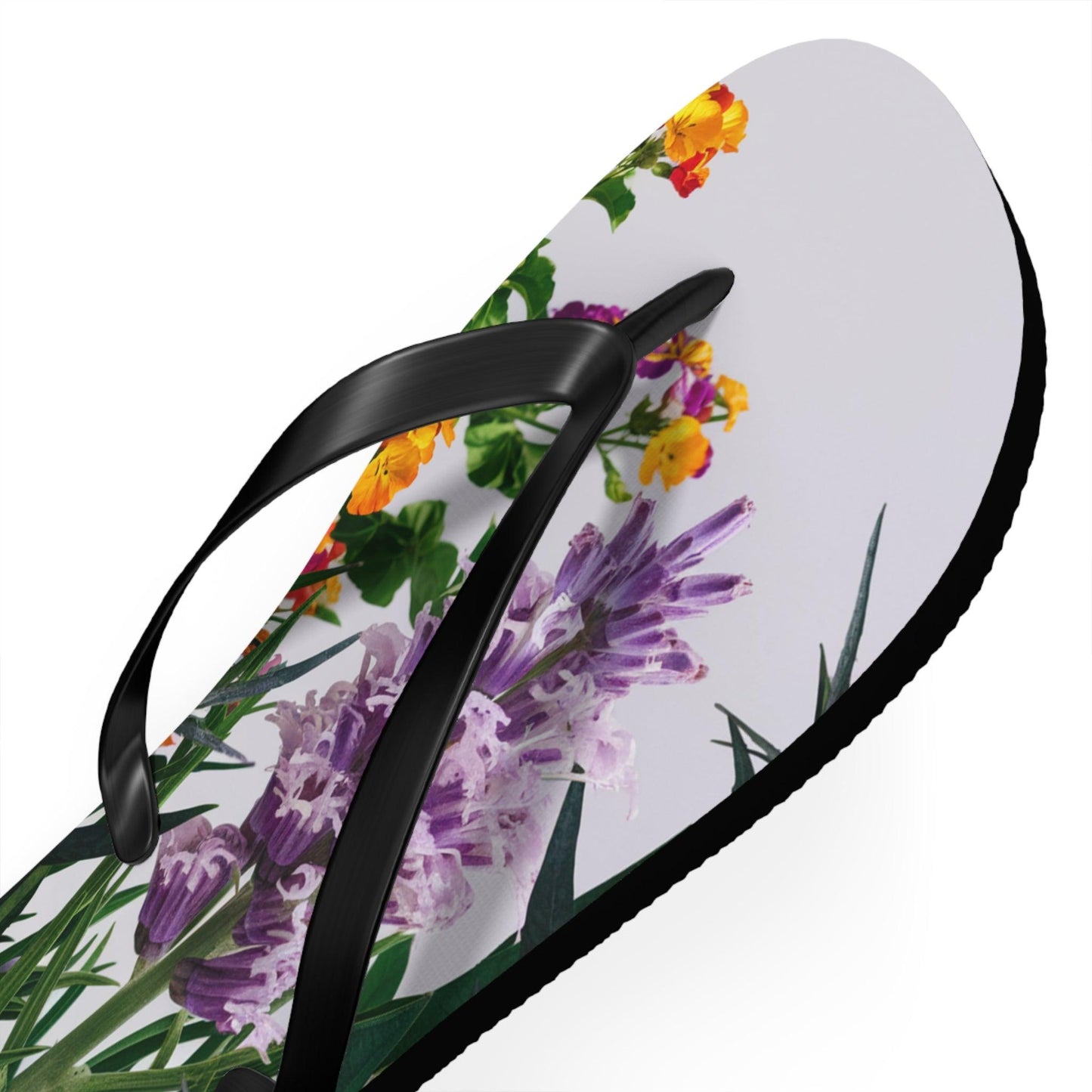 Sea Lavendar with purple hues flower bouquet Inspired Flip Flops, Express Your Beach Loving Self - Coastal Collections