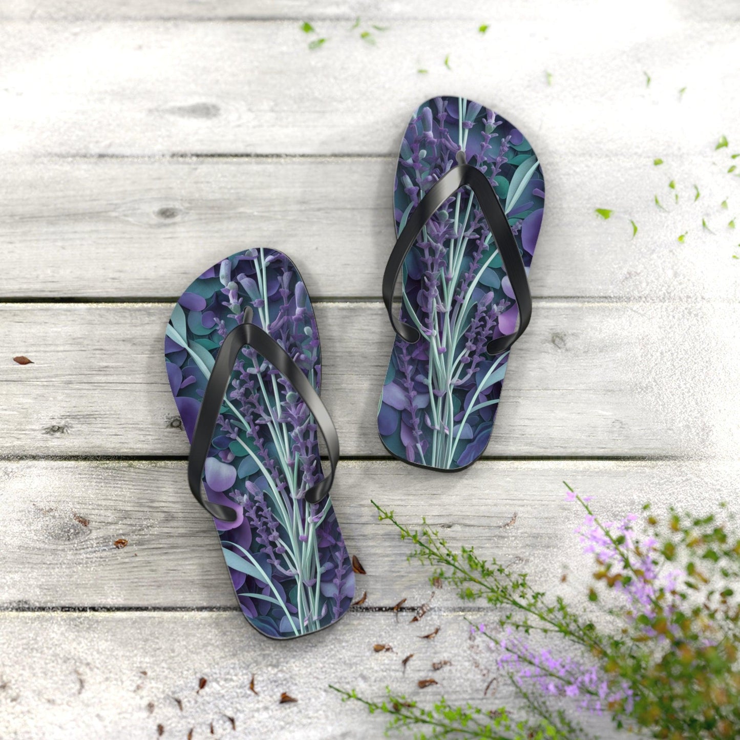 Lavendar Inspired Flip Flops, Express Your Beach Loving Self - Coastal Collections