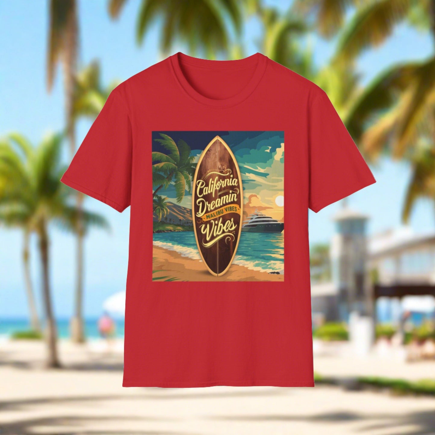 California Dreamin, Malibu Vibes - Unisex Softstyle T-Shirt