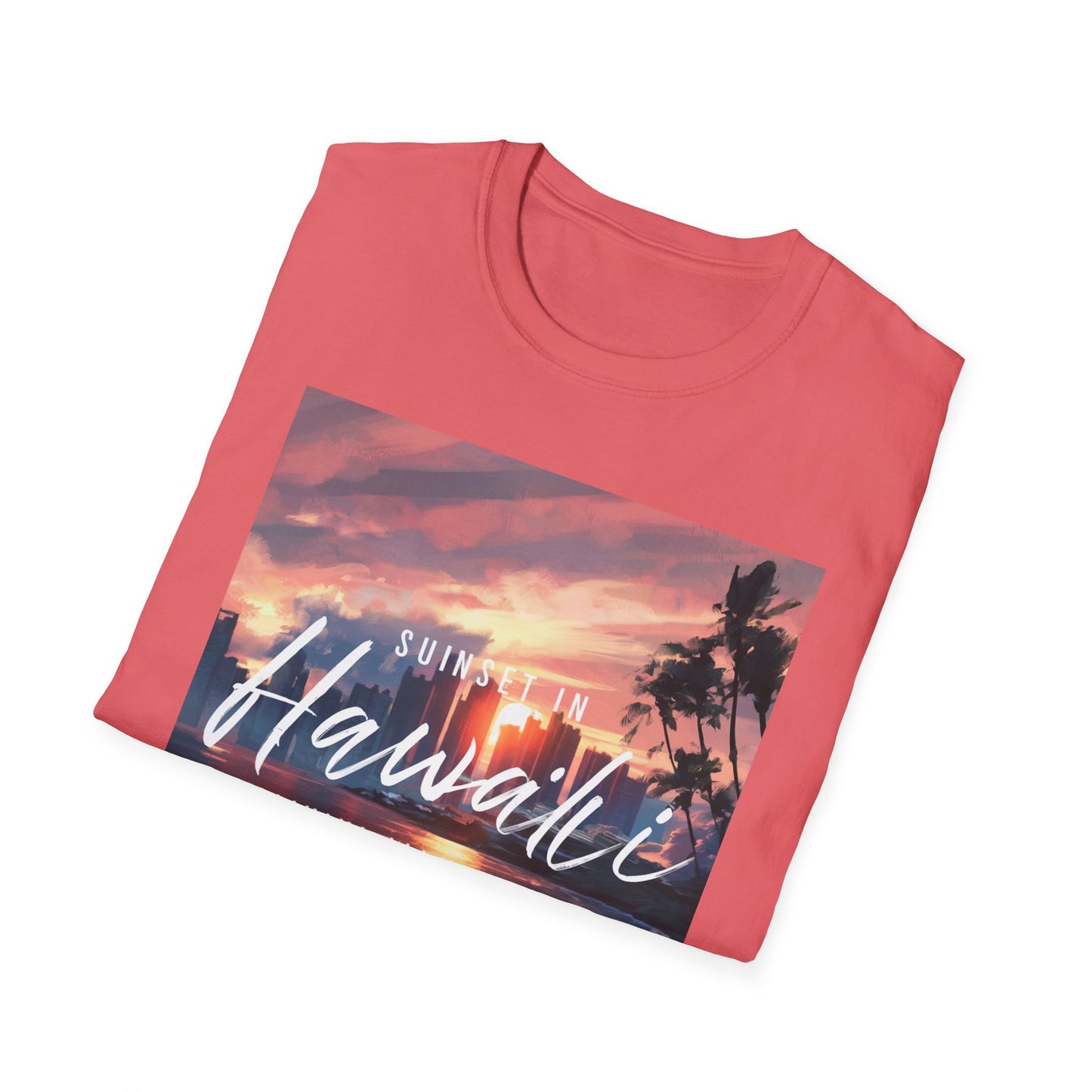 Hawaii Sunset, Waikiki Wanderlust - Unisex Softstyle T-Shirt