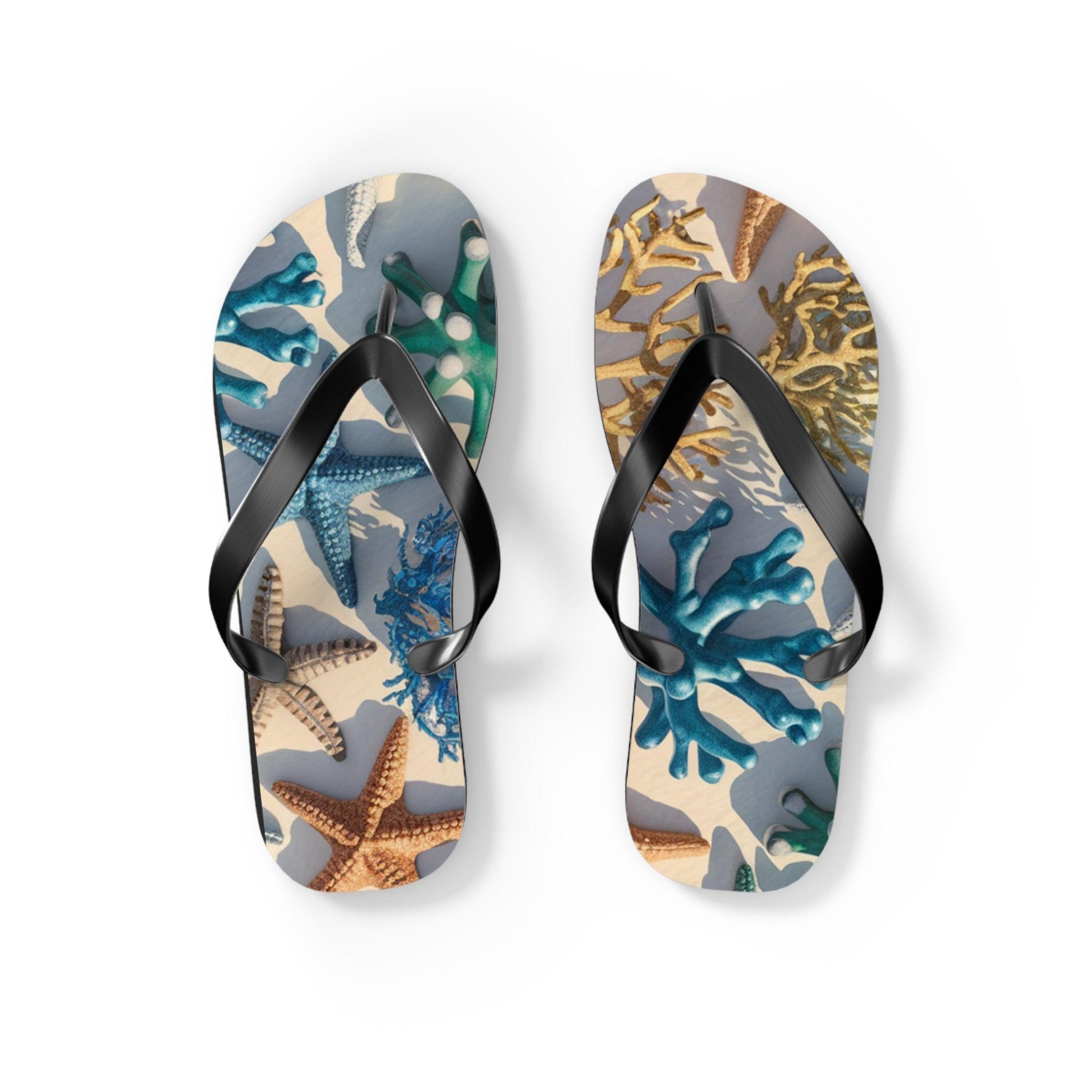 Starfish and Coral Inspired Flip Flops, Express Your Beach Loving Self - Coastal Collections