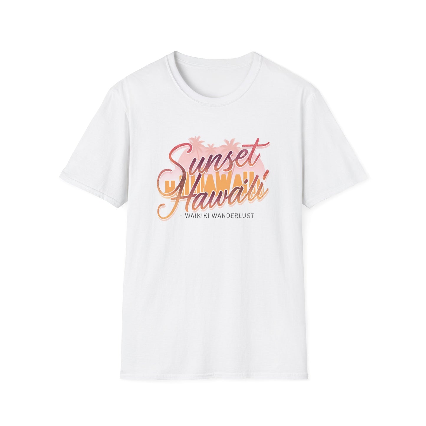 Hawaii Sunset, Wanderlust - Unisex Softstyle T-Shirt