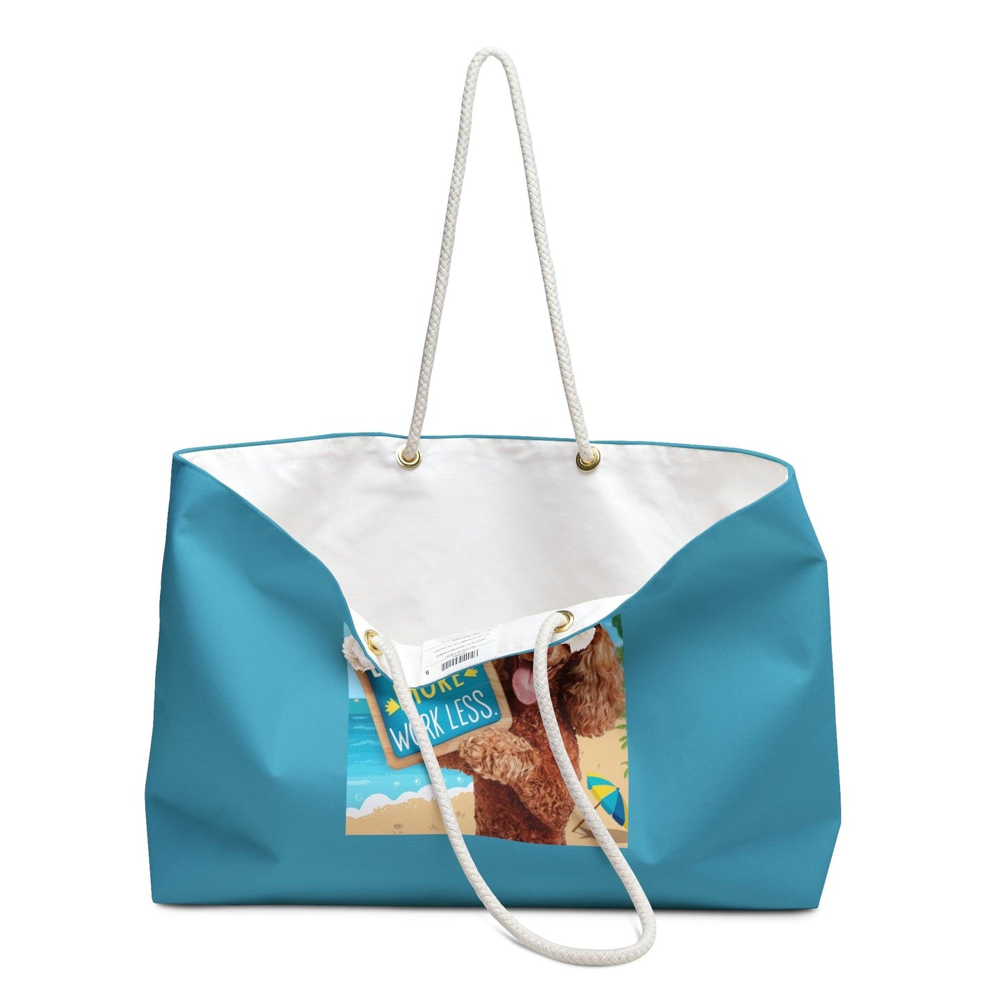 Beachin Styles© Beachin More Work Less Red Poodle Weekender Bag - Coastal Collections