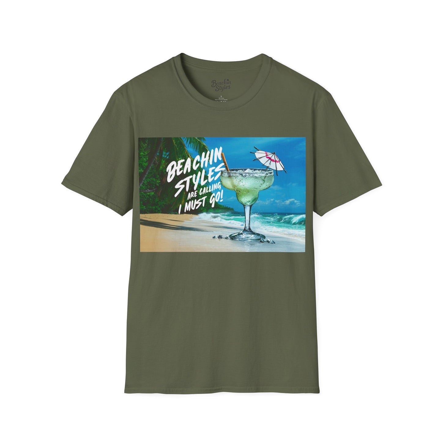 The Beach is Calling, I Must Go, Margarita - Unisex Softstyle T-Shirt