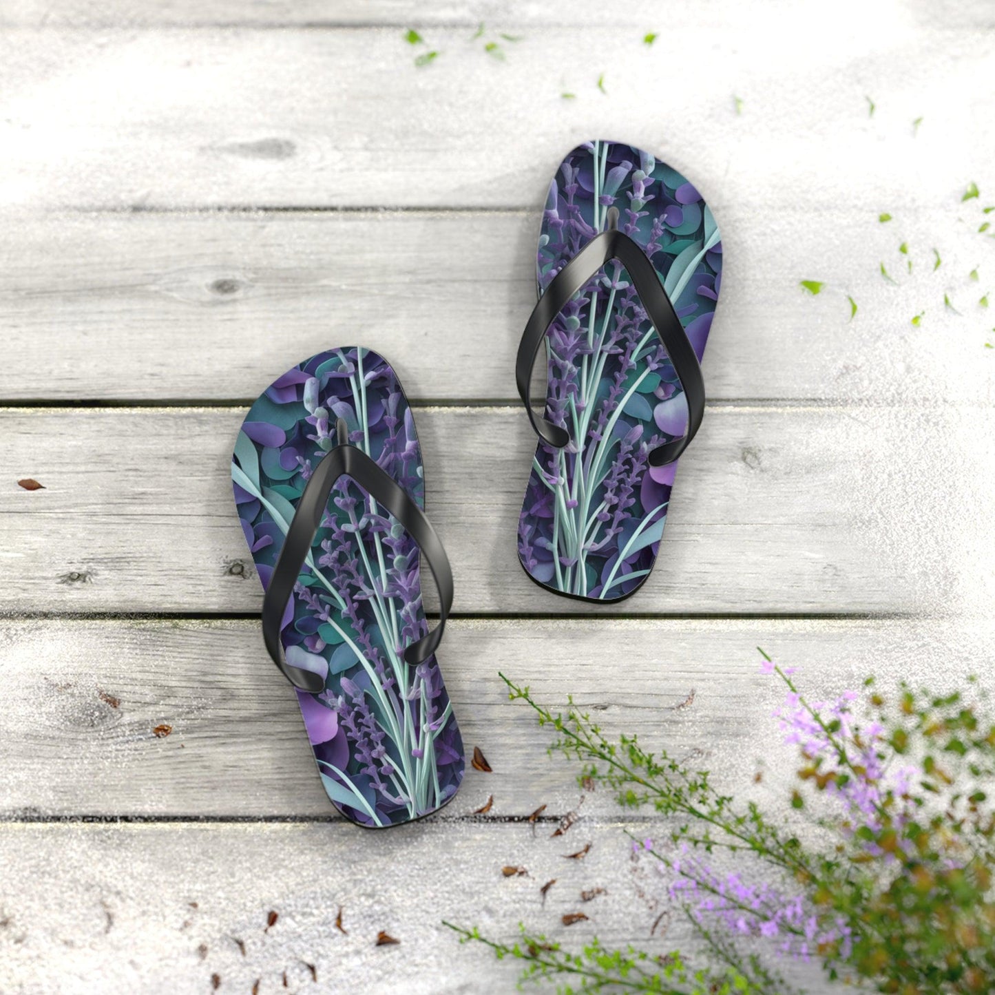 Lavendar Inspired Flip Flops, Express Your Beach Loving Self - Coastal Collections