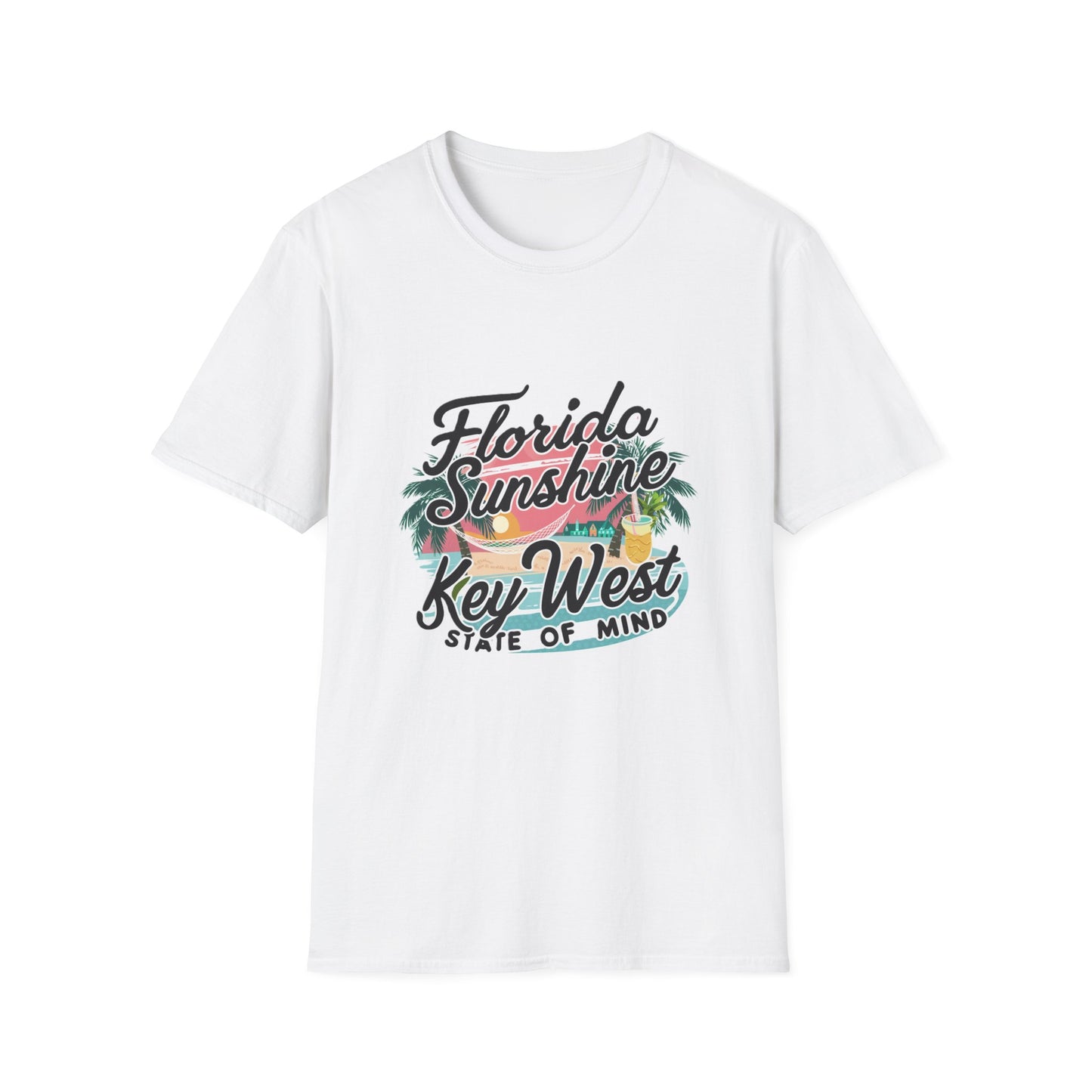 Keywest Florida Sunshine, State of Mind - Unisex Softstyle T-Shirt