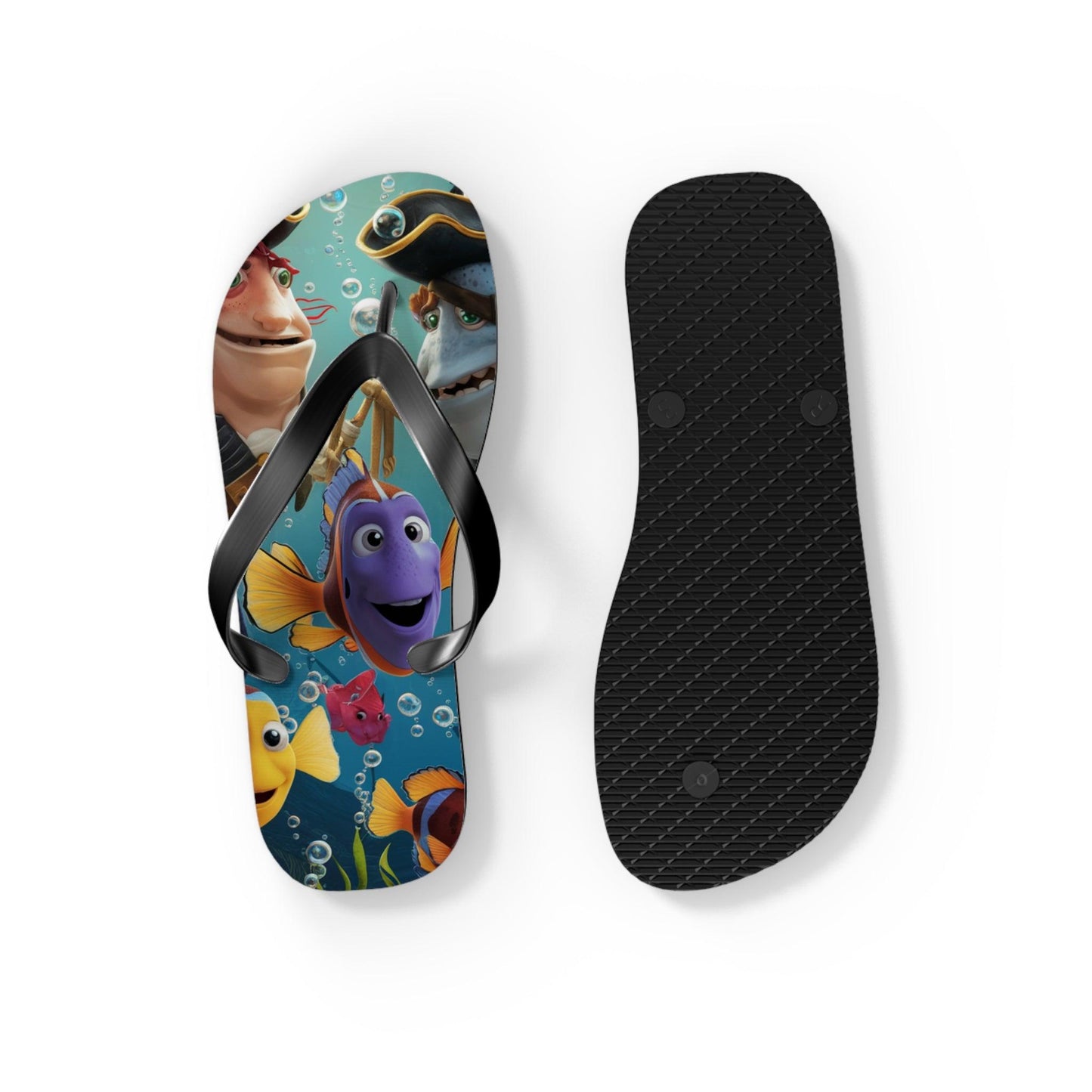 Comical Fish and Pirates Inspired Flip Flops, Express Your Beach Loving Self - Coastal Collections