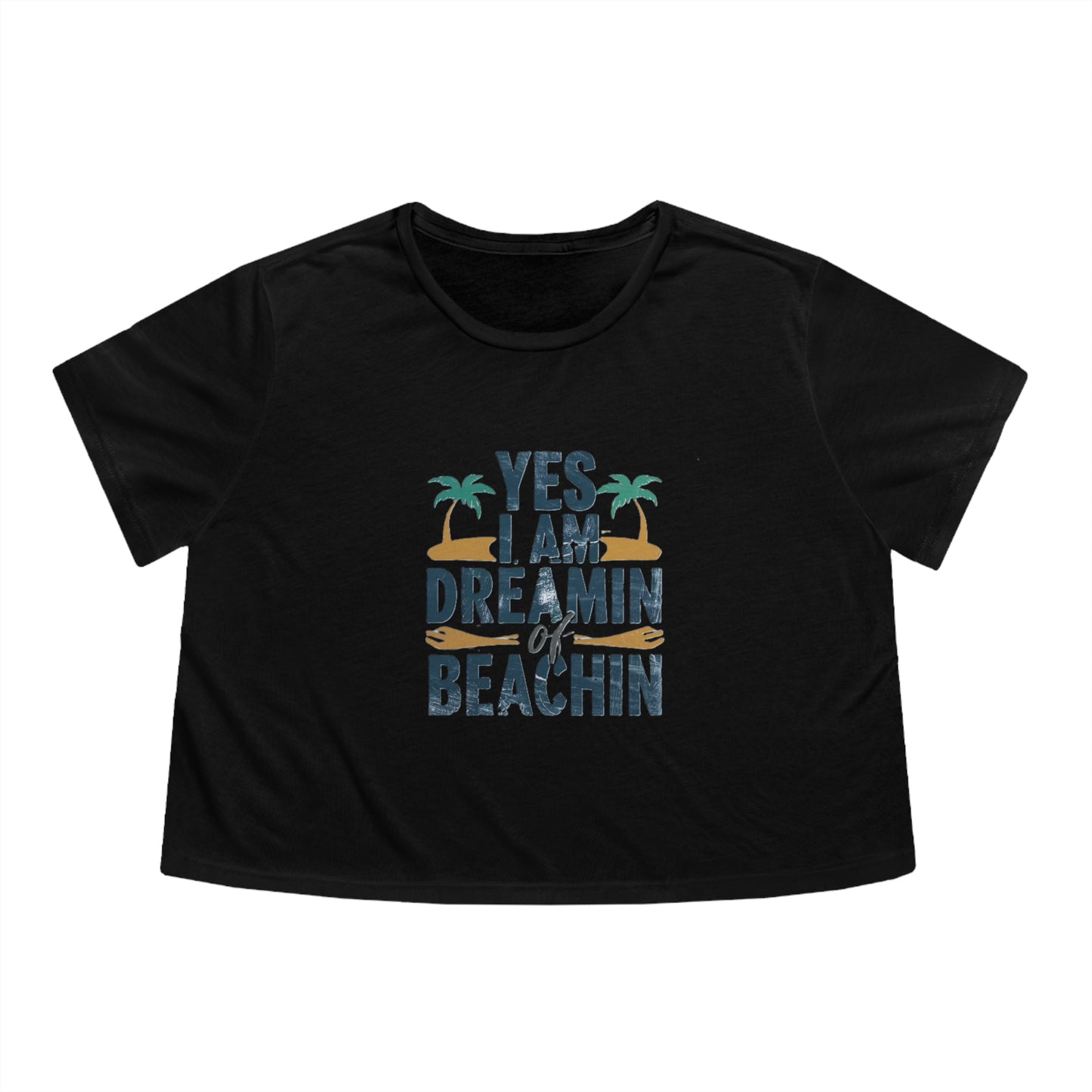 Yes I am Dreamin of Beachin - Women's Flowy Cropped Top