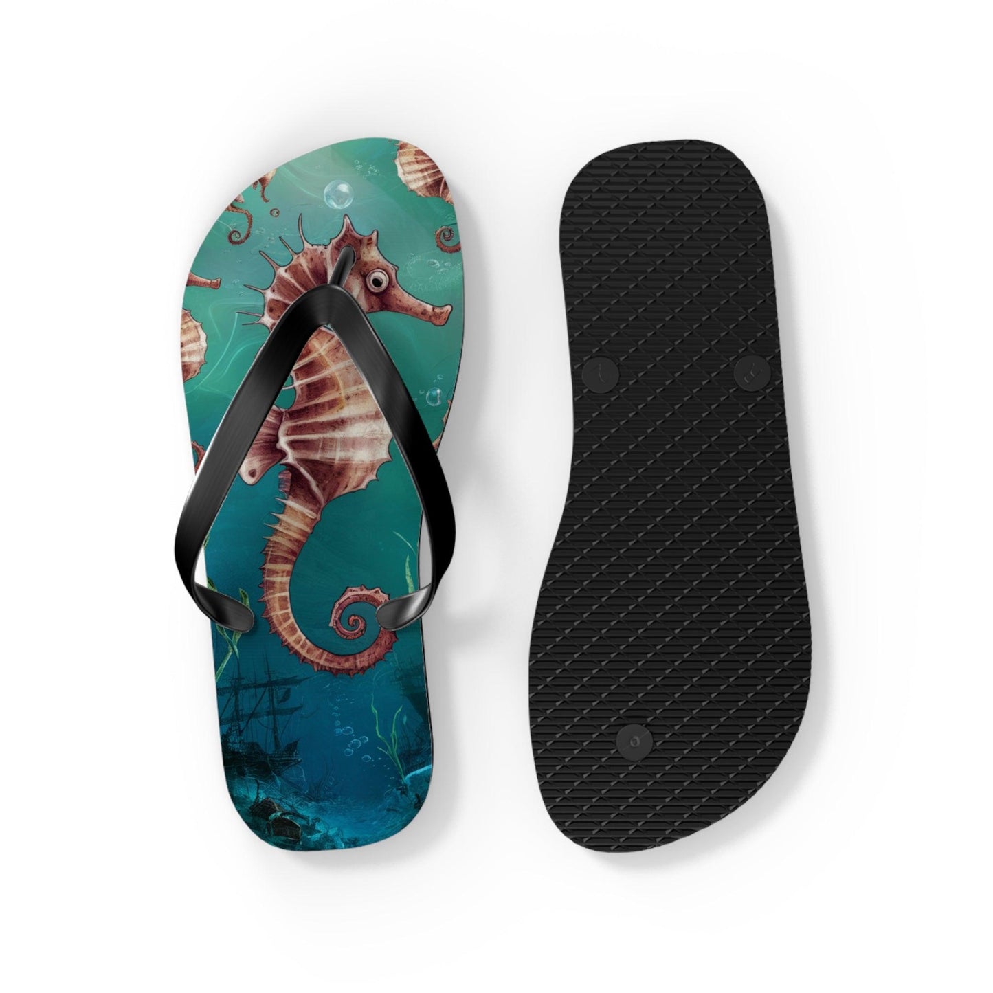 Seahorse Inspired Flip Flops, Express Your Beach Loving Self - Coastal Collections