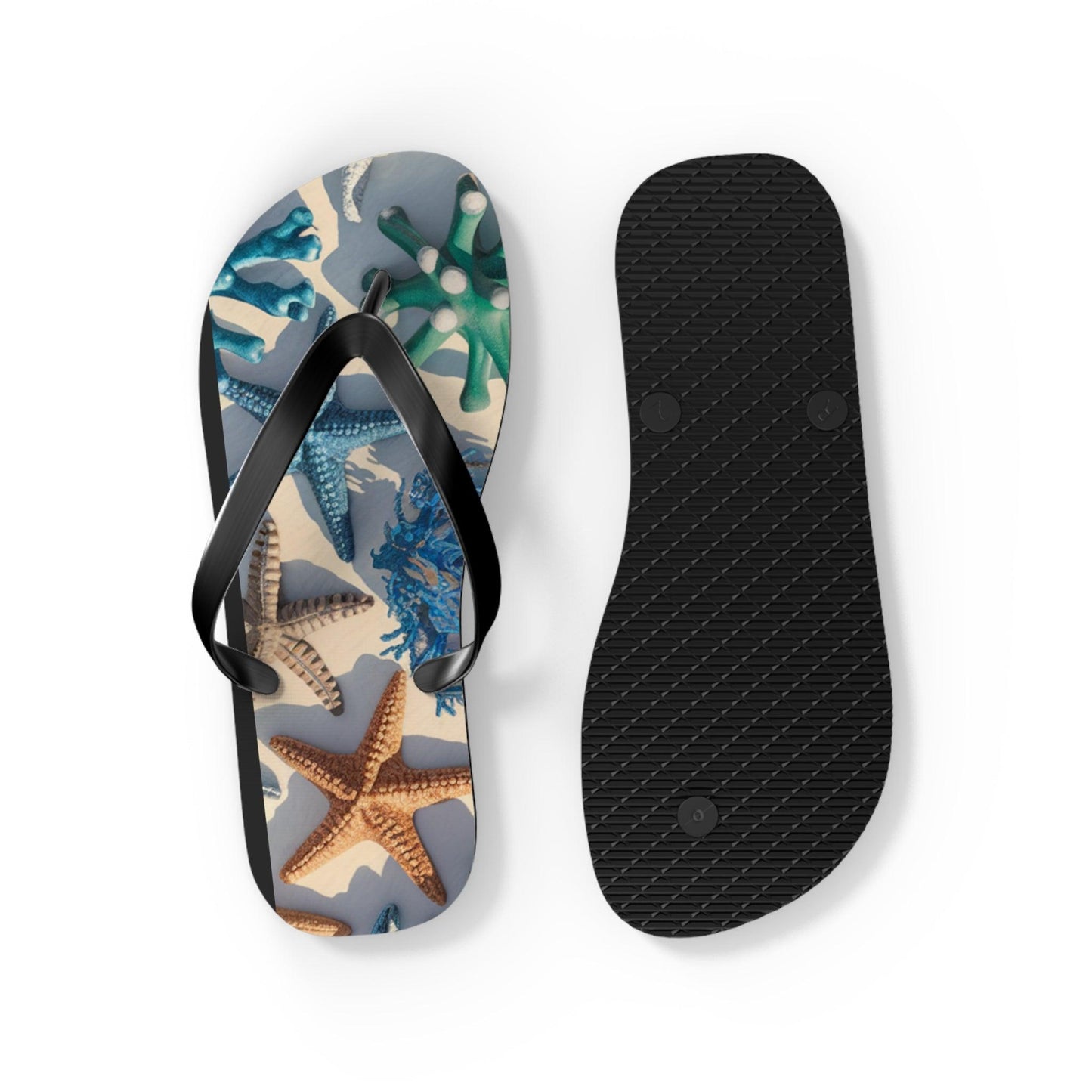 Starfish and Coral Inspired Flip Flops, Express Your Beach Loving Self - Coastal Collections