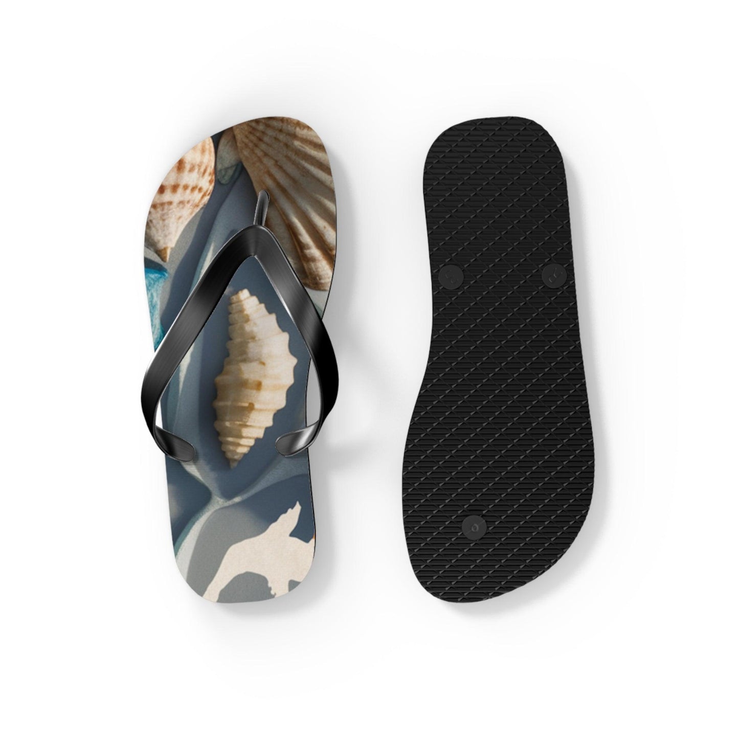 Seashell and Seagull Inspired Flip Flops, Express Your Beach Loving Self - Coastal Collections