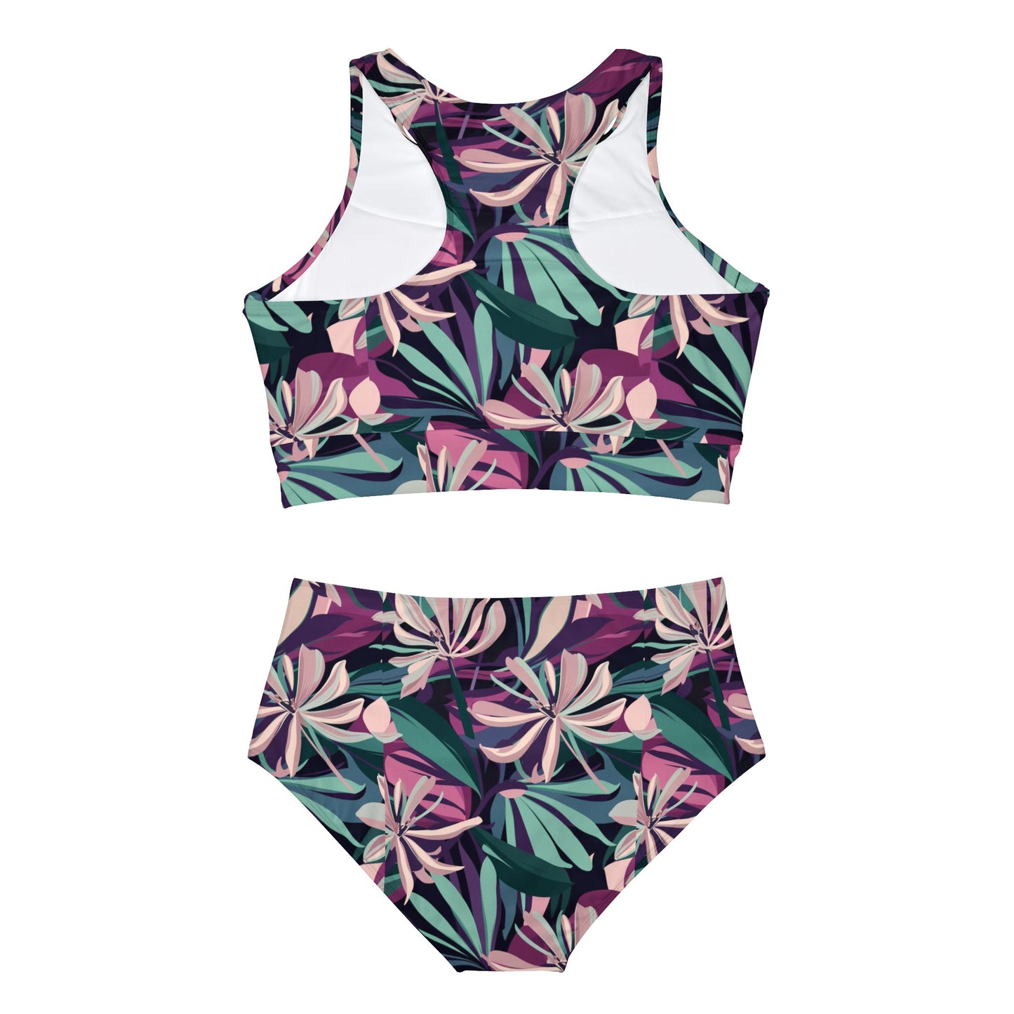 Oleander Flower Sporty Bikini Set