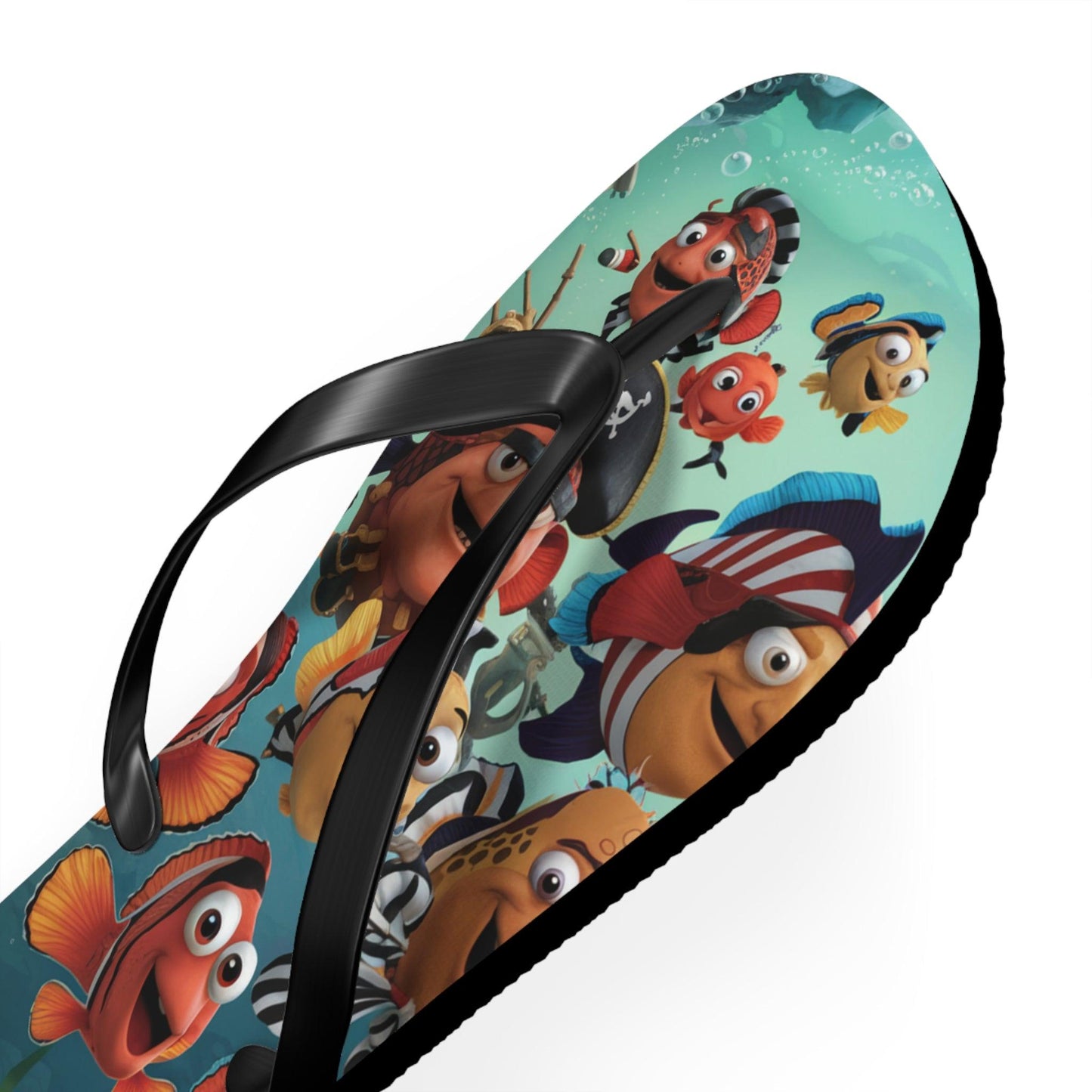 Comical Fish and Pirates Inspired Flip Flops v2, Express Your Beach Loving Self - Coastal Collections