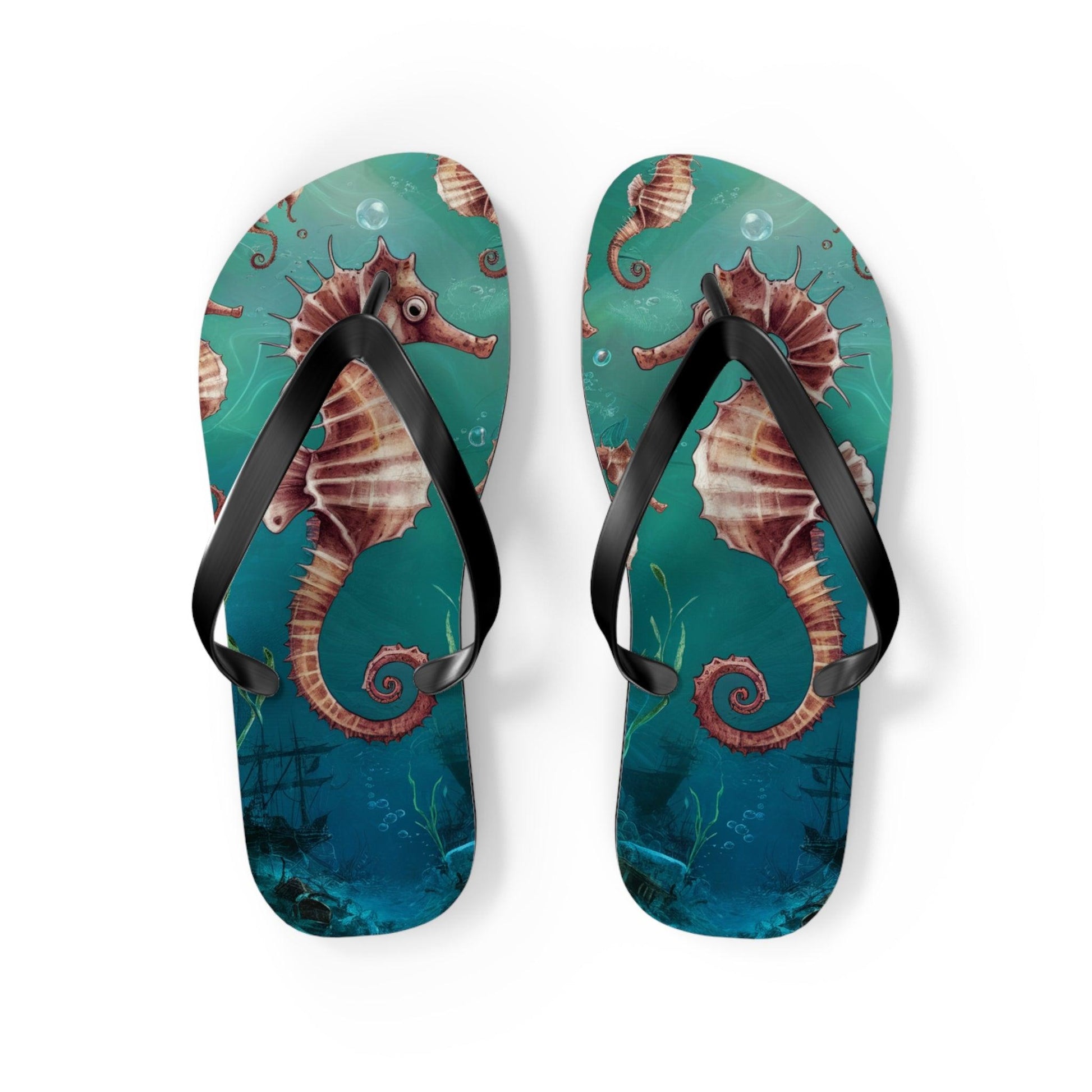 Seahorse Inspired Flip Flops, Express Your Beach Loving Self - Coastal Collections