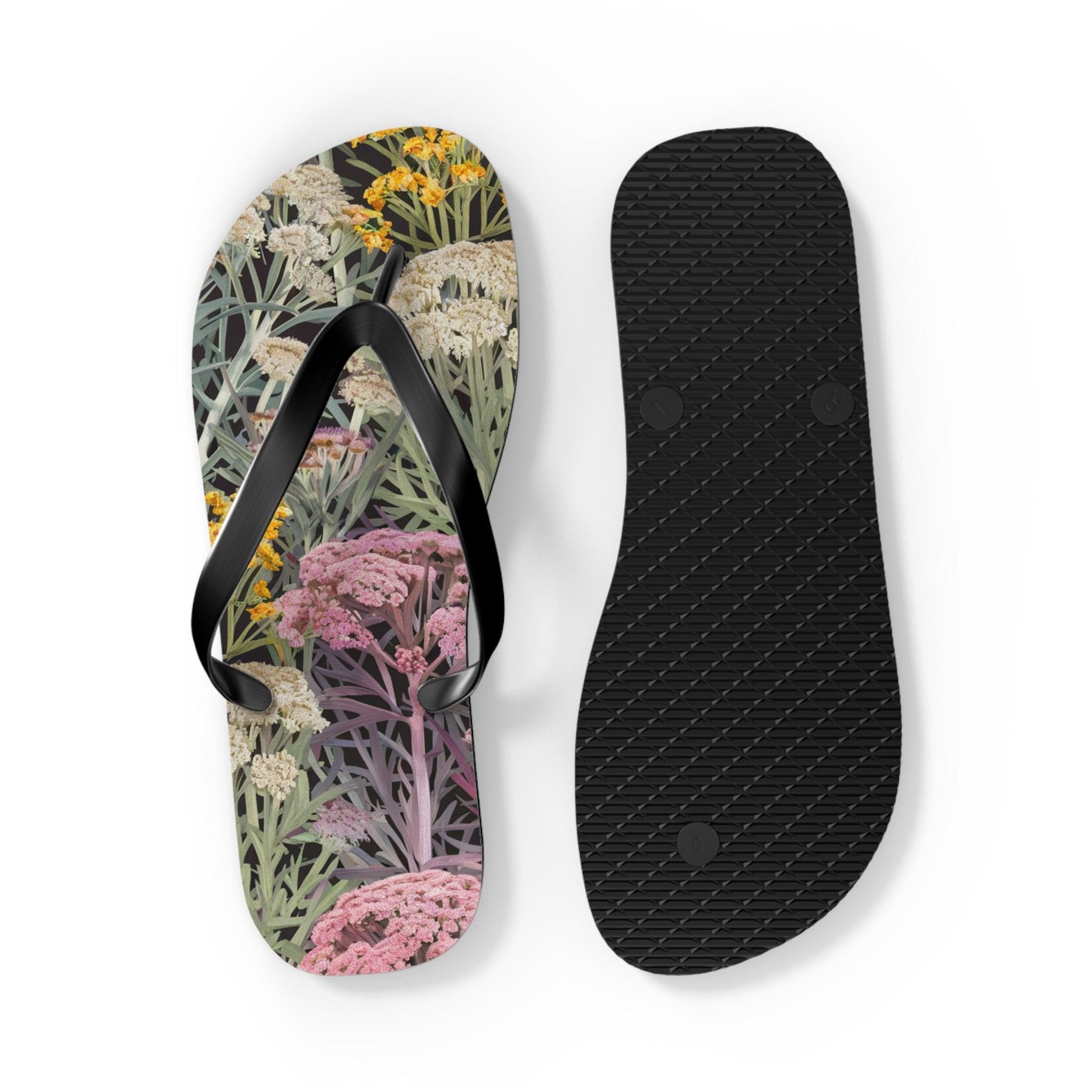 Yarrow Flower Inspired Flip Flops, Express Your Beach Loving Self - Coastal Collections