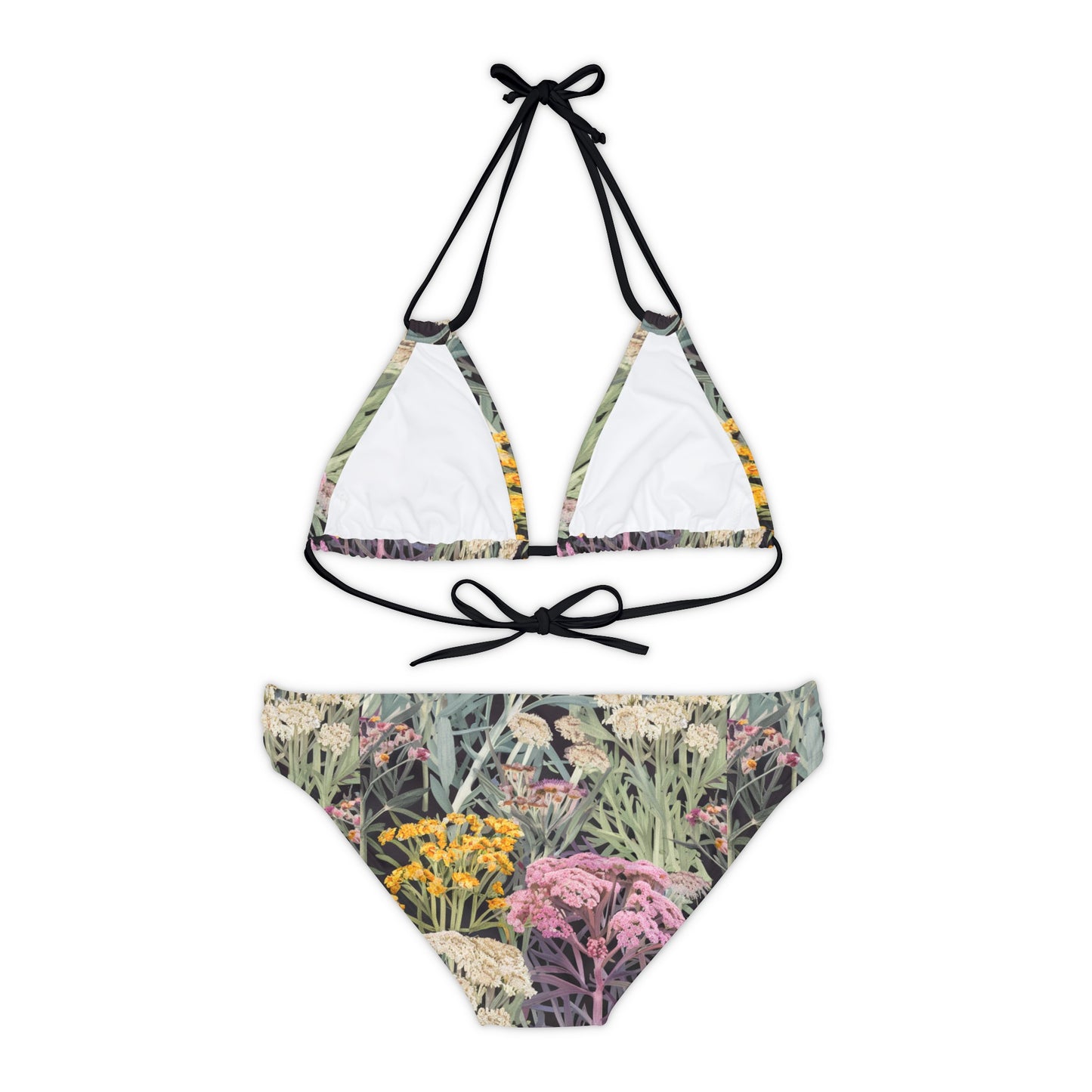 Yarrow Flower Bouquet Strappy Bikini Set