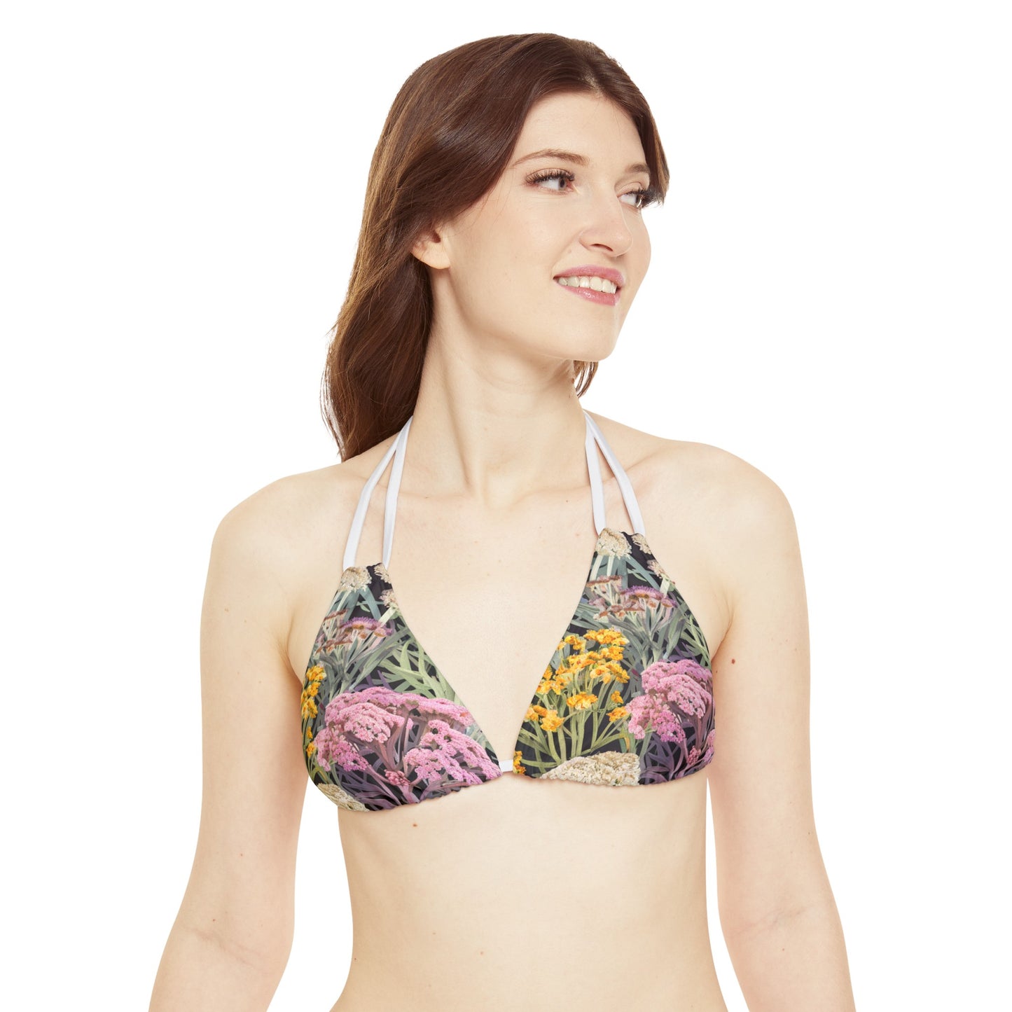 Yarrow Flower Bouquet Strappy Bikini Set