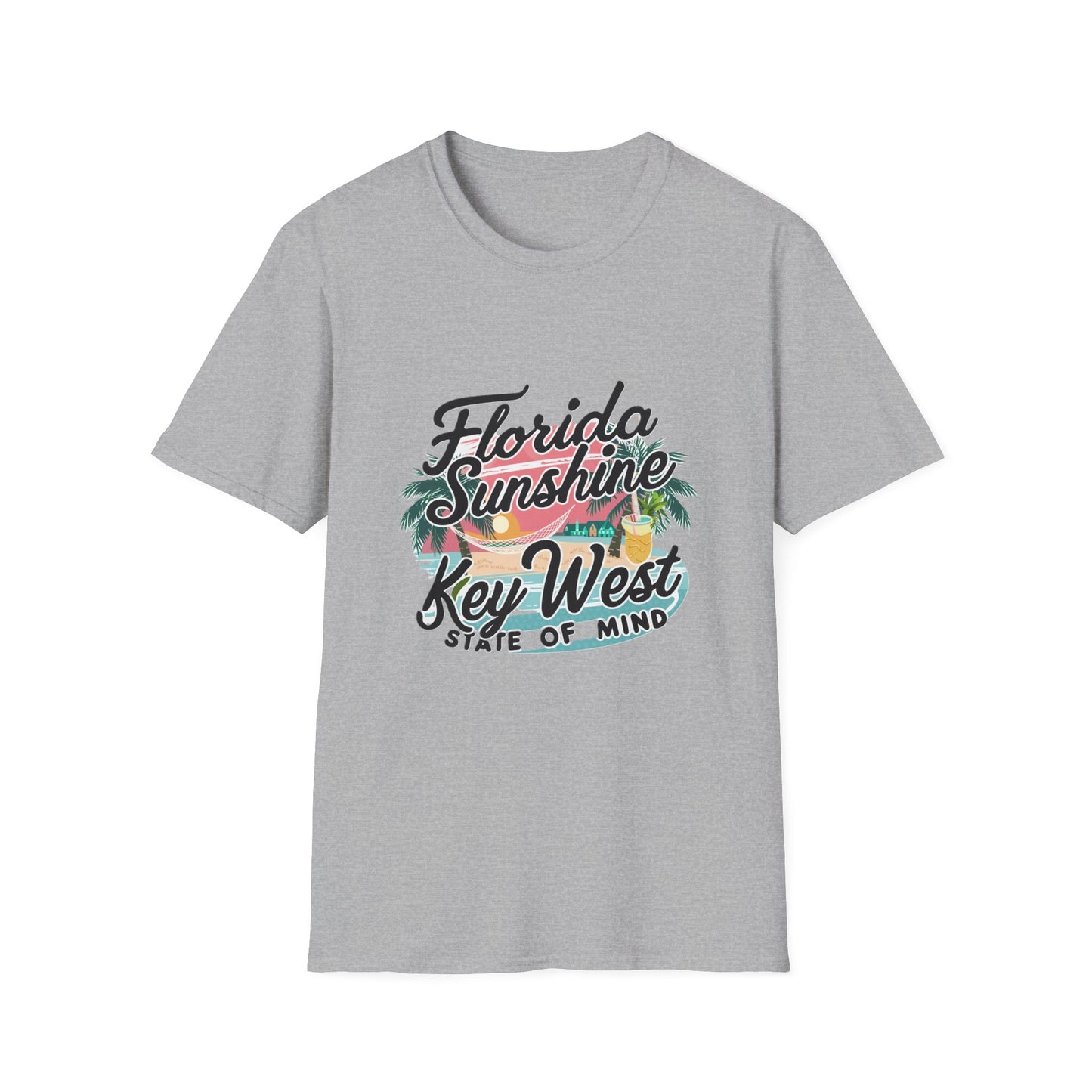 Keywest Florida Sunshine, State of Mind - Unisex Softstyle T-Shirt