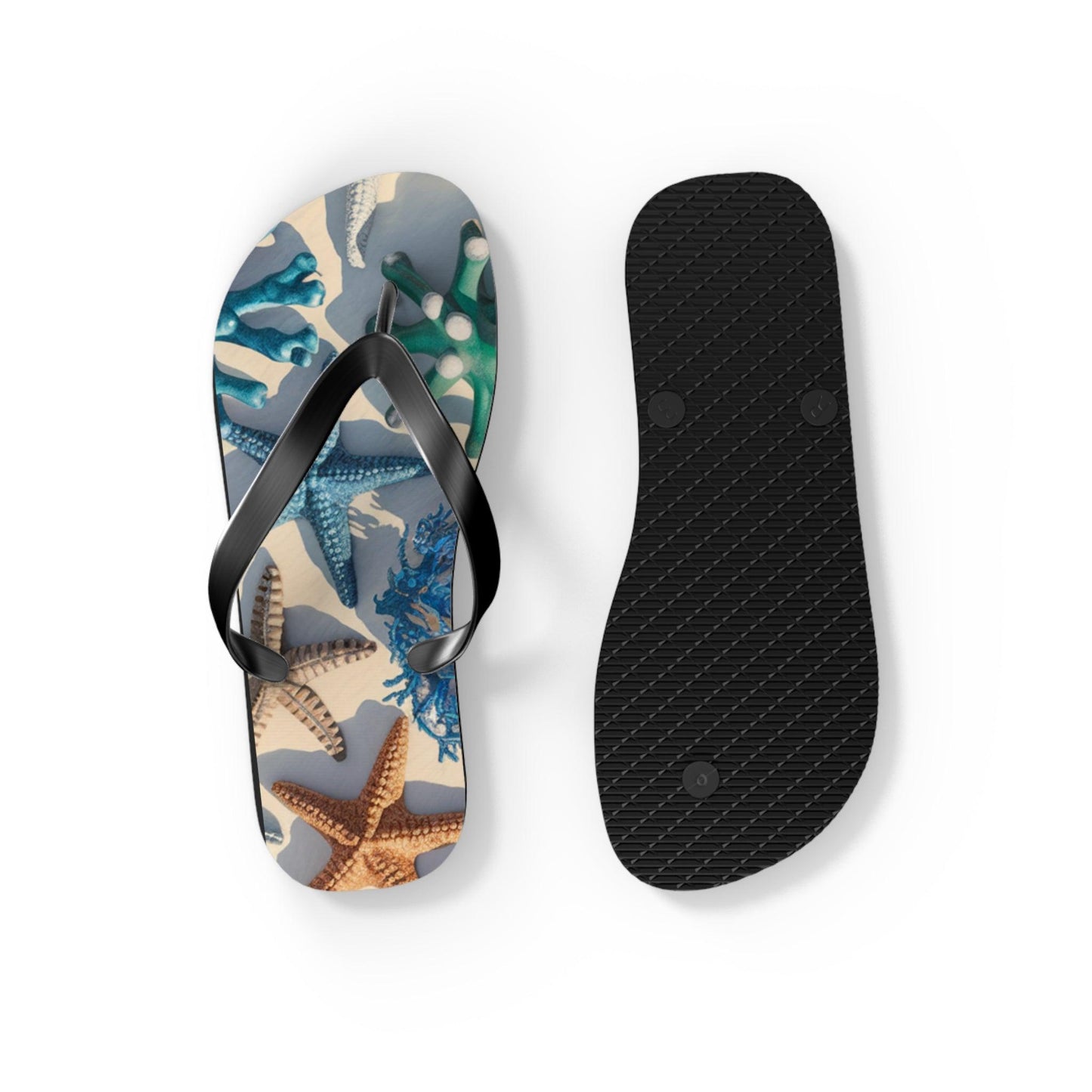 Starfish and Coral Inspired Flip Flops, Express Your Beach Loving Self - Coastal Collections