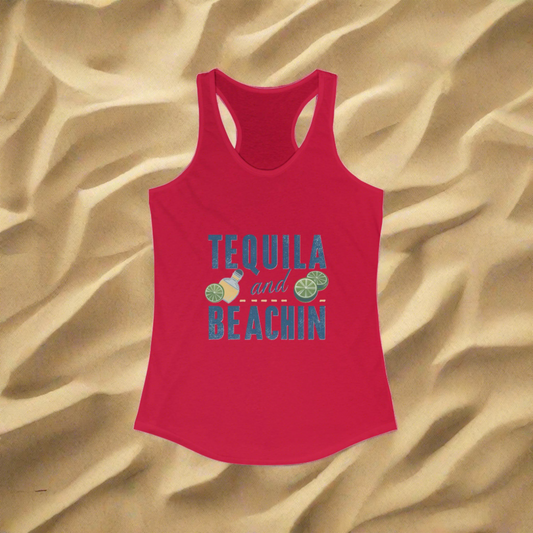 Tequila and Beachin - Racerback Tank Top