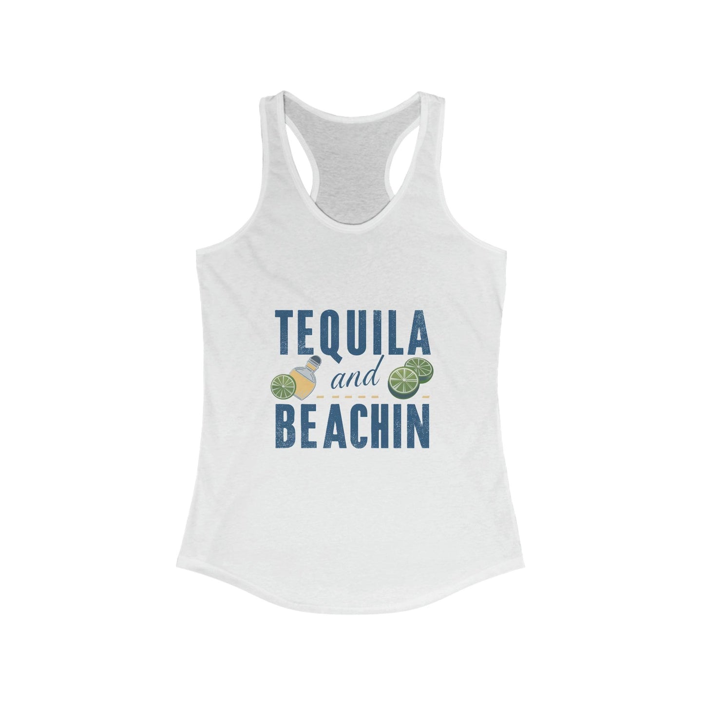 Tequila and Beachin - Tank Top - Capture the Essence of Beach Fun and Tequila Bliss! - Coastal Collections