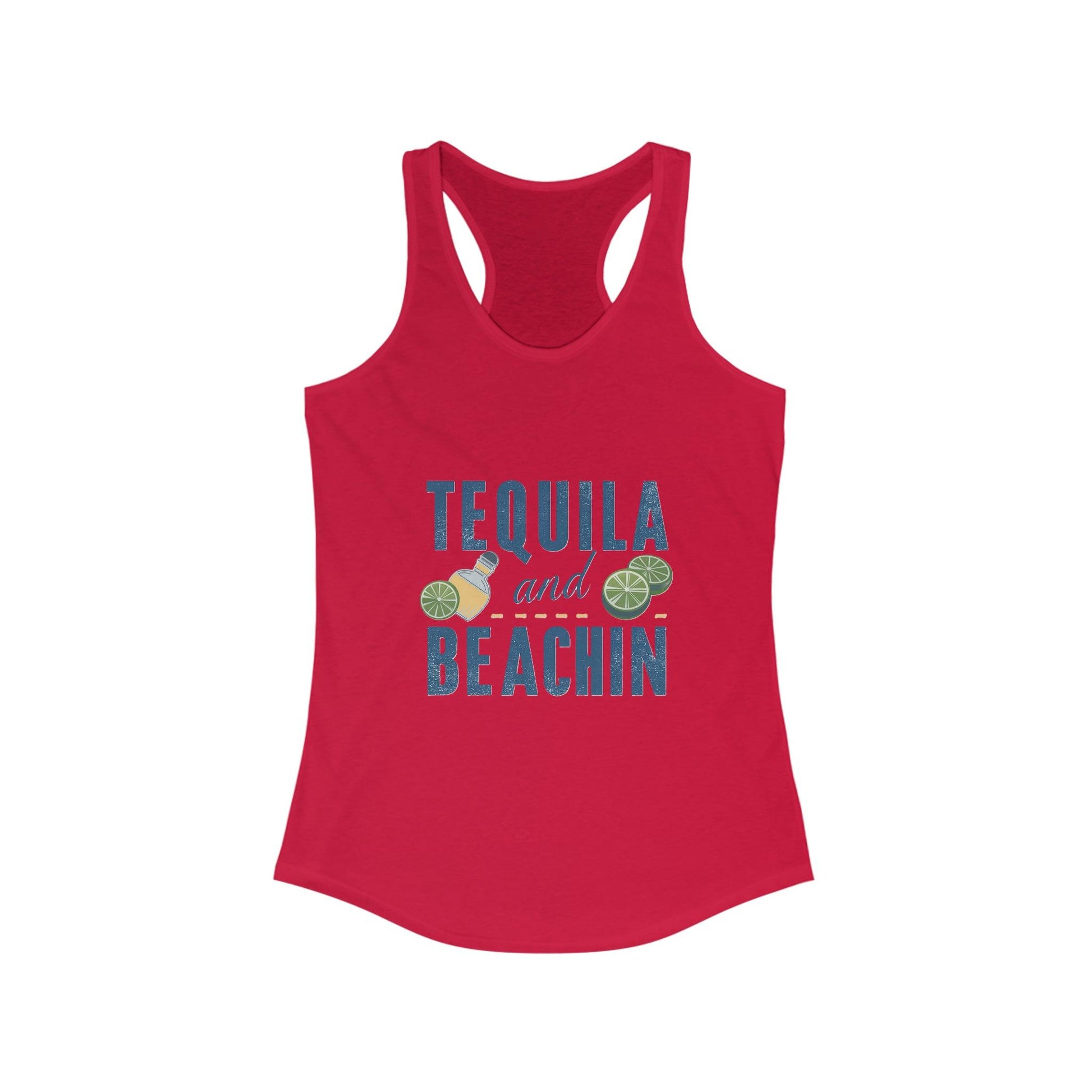 Tequila and Beachin - Tank Top - Capture the Essence of Beach Fun and Tequila Bliss! - Coastal Collections