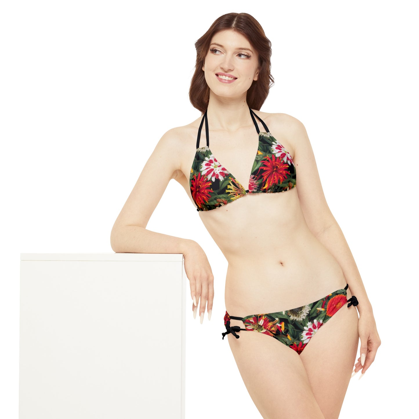 Lantana Flower Strappy Bikini Set