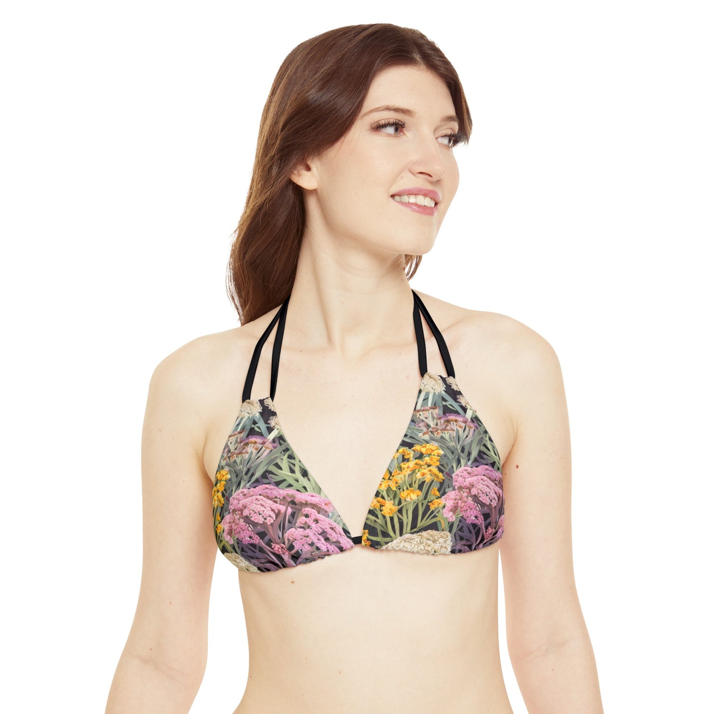 Yarrow Flower Bouquet Strappy Bikini Set