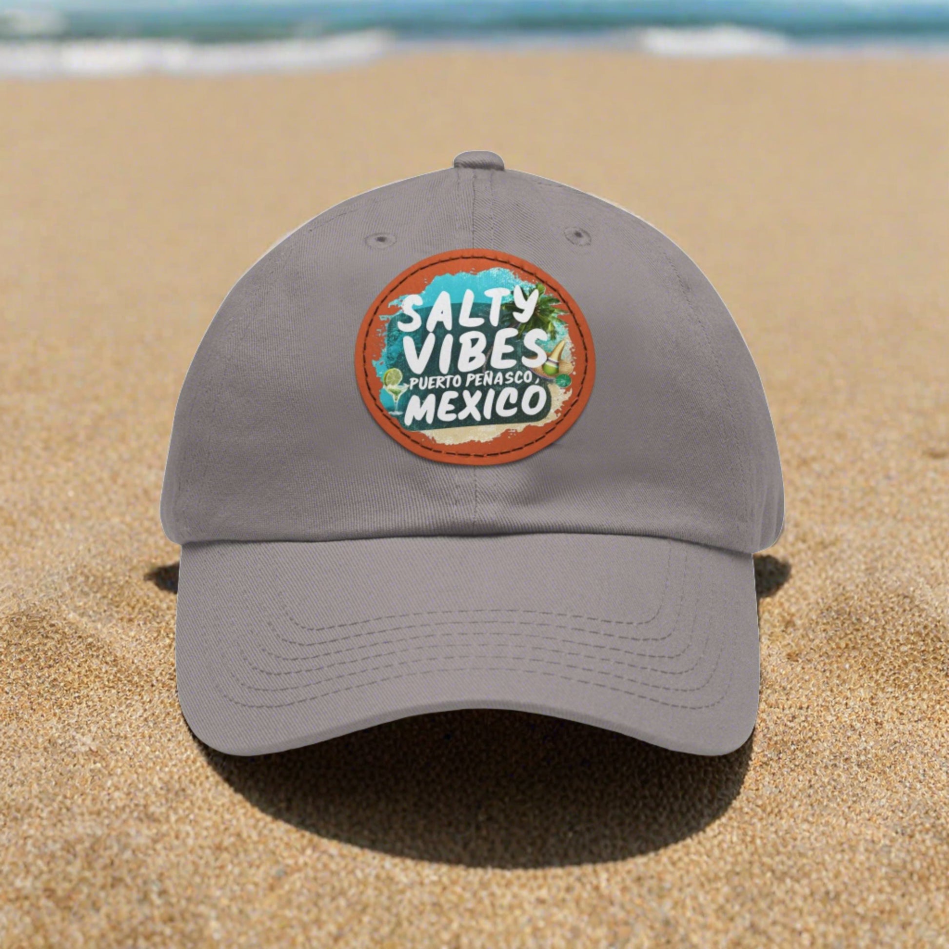 Salty Vibes Puerto Penasco Cap, Beach Hair Day Hat, Inspirational Beach Inspired Cap - Coastal Collections