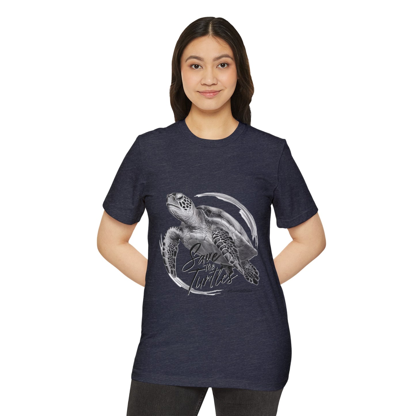 Save the Turtles Unisex Recycled Organic T-Shirt (Print on Front)