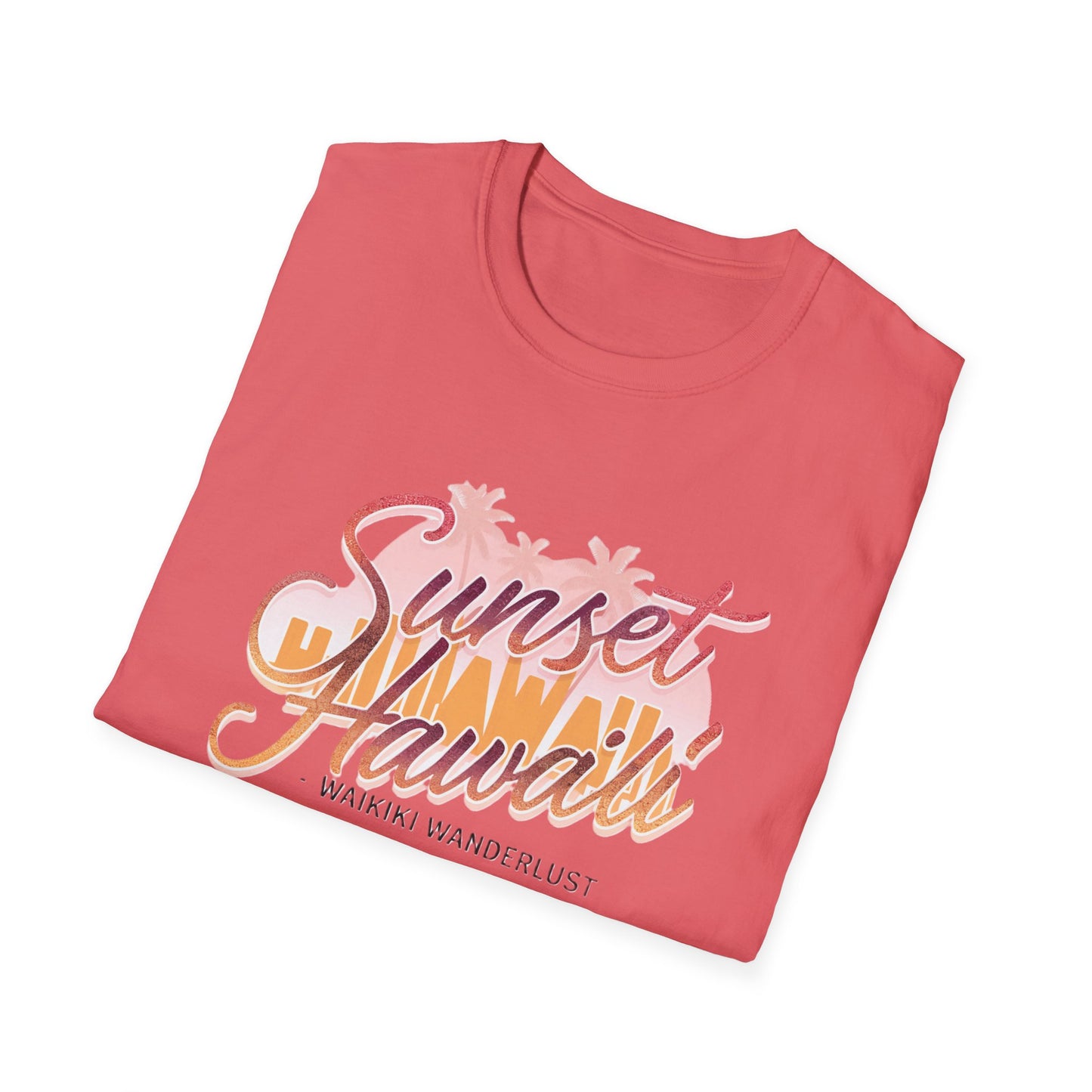 Hawaii Sunset, Wanderlust - Unisex Softstyle T-Shirt