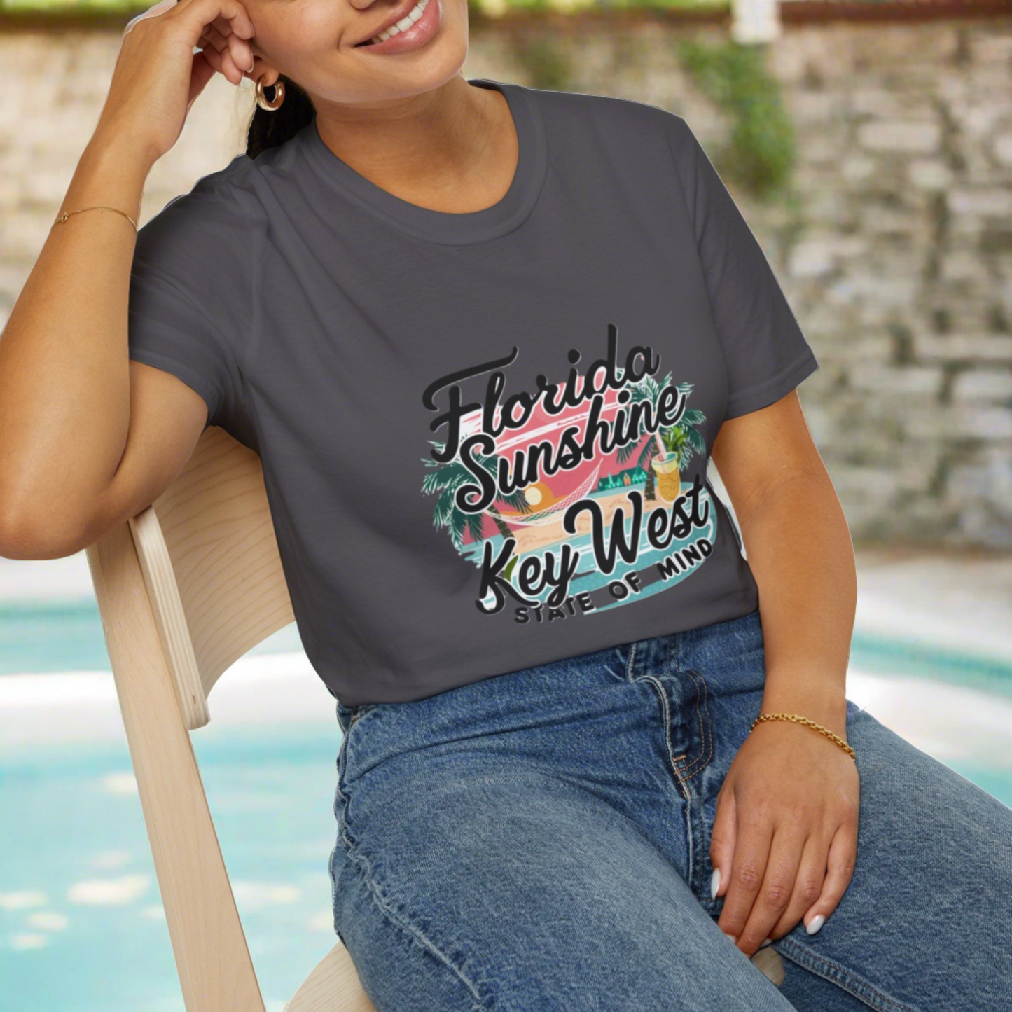 Keywest Florida Sunshine, State of Mind - Unisex Softstyle T-Shirt