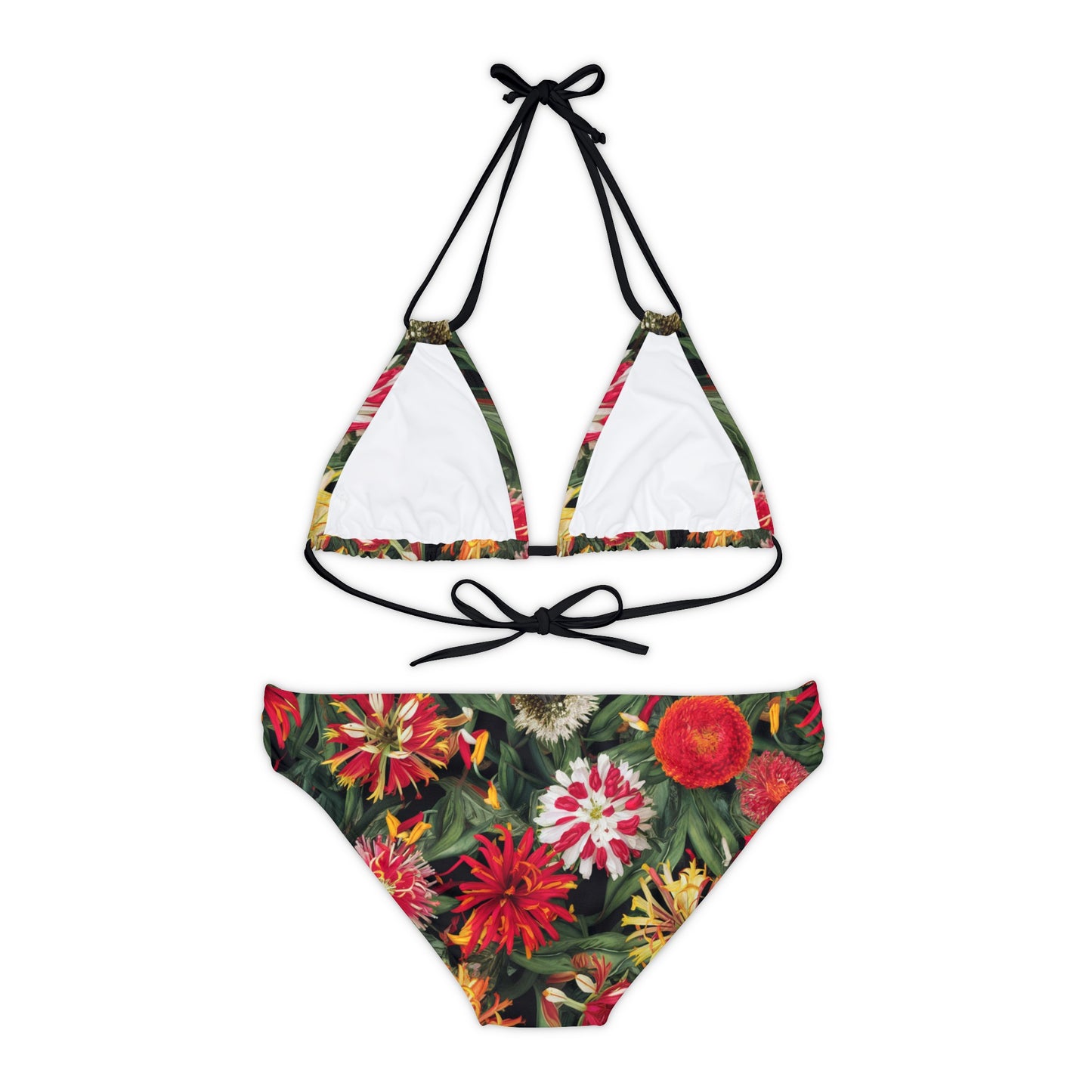 Lantana Flower Strappy Bikini Set