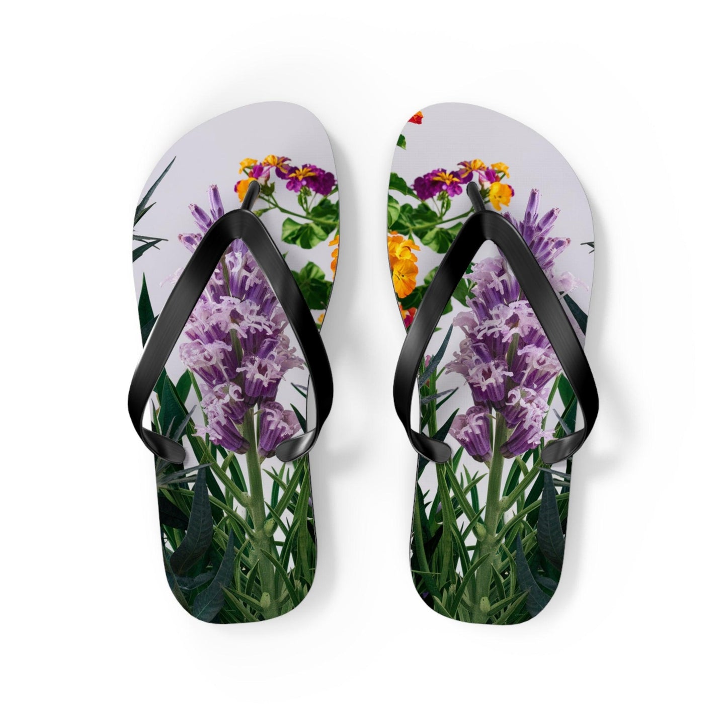 Sea Lavendar with purple hues flower bouquet Inspired Flip Flops, Express Your Beach Loving Self - Coastal Collections