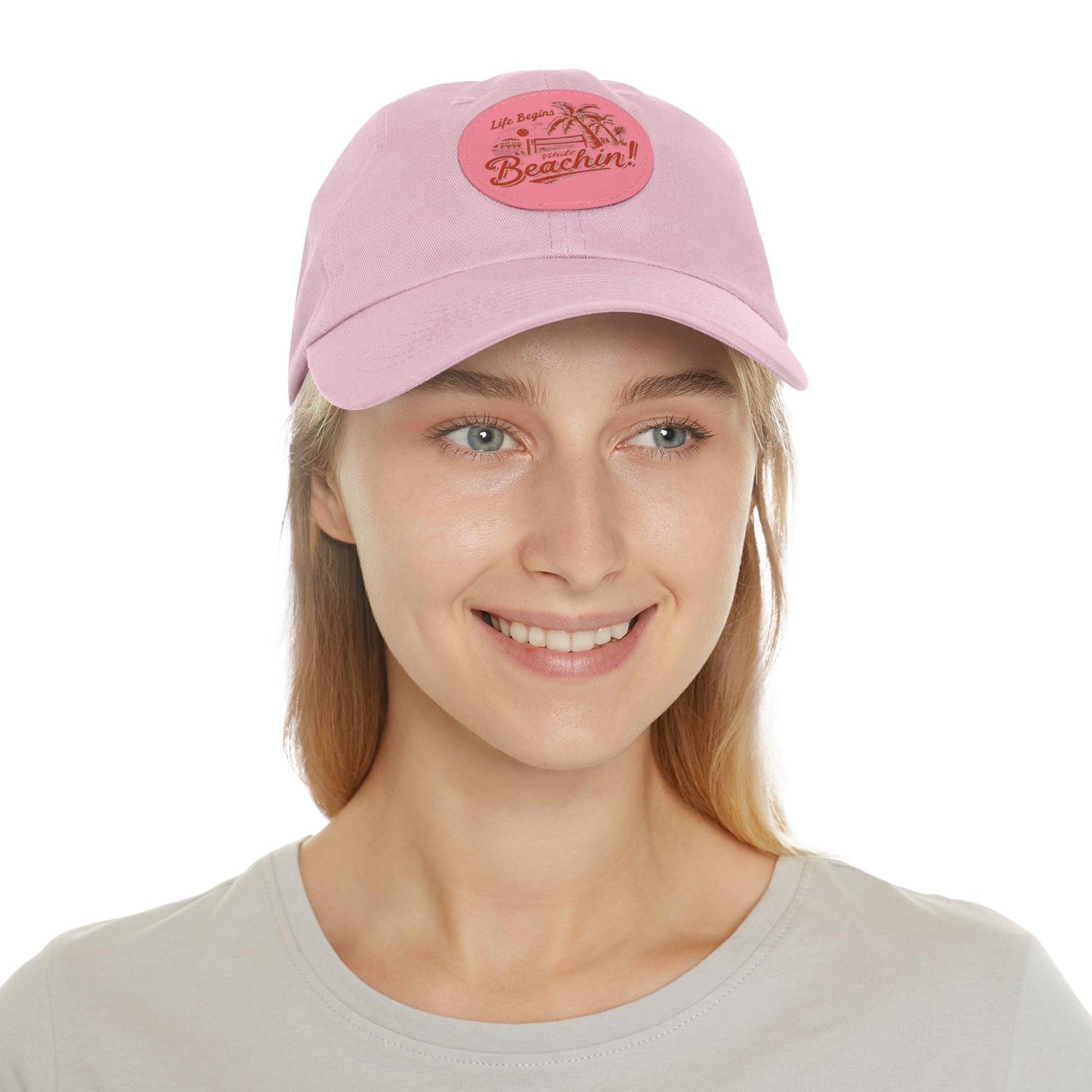 Life Begins While Beachin, Hot Moms Beach Cap, Beach Hair Day Hat - Coastal Collections