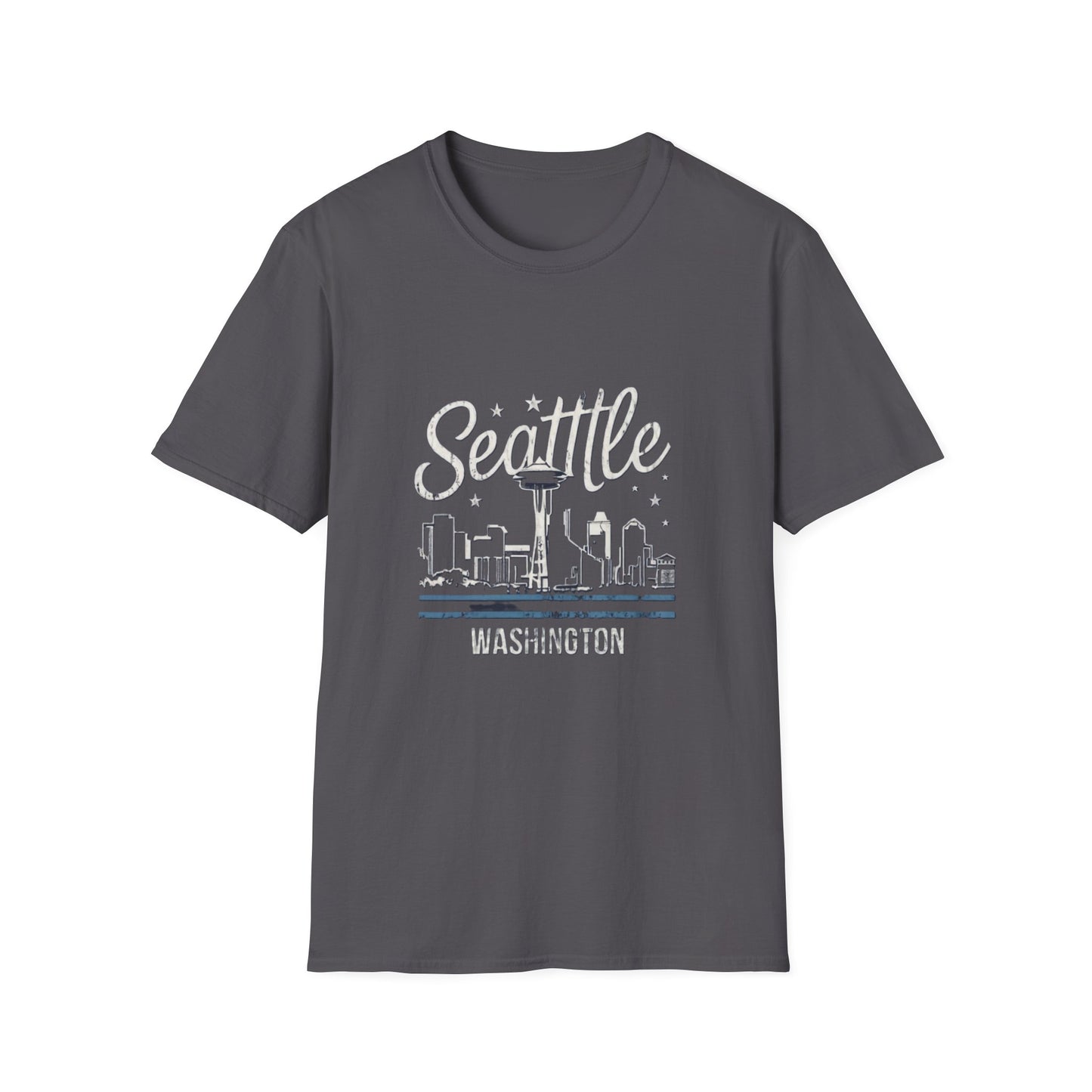 Seattle Washington Skyscape - Unisex Softstyle T-Shirt