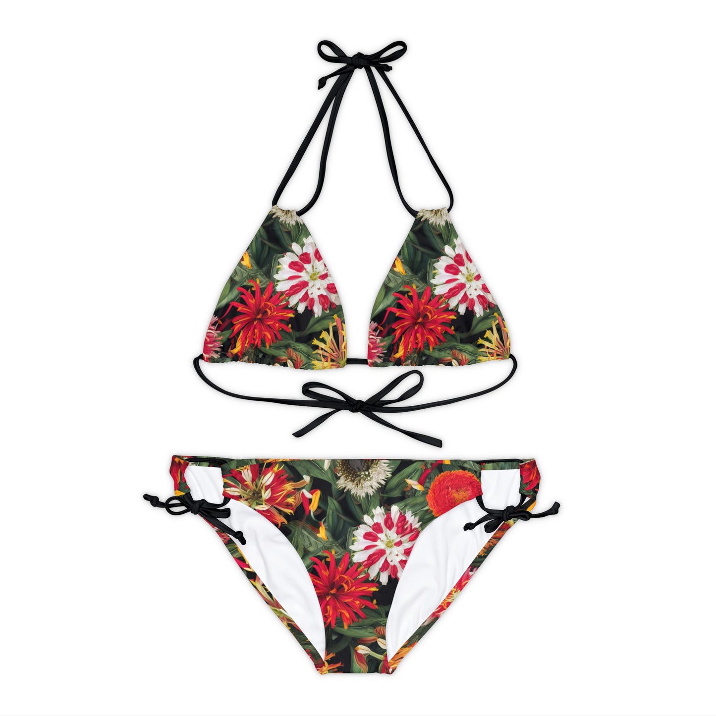 Lantana Flower Strappy Bikini Set