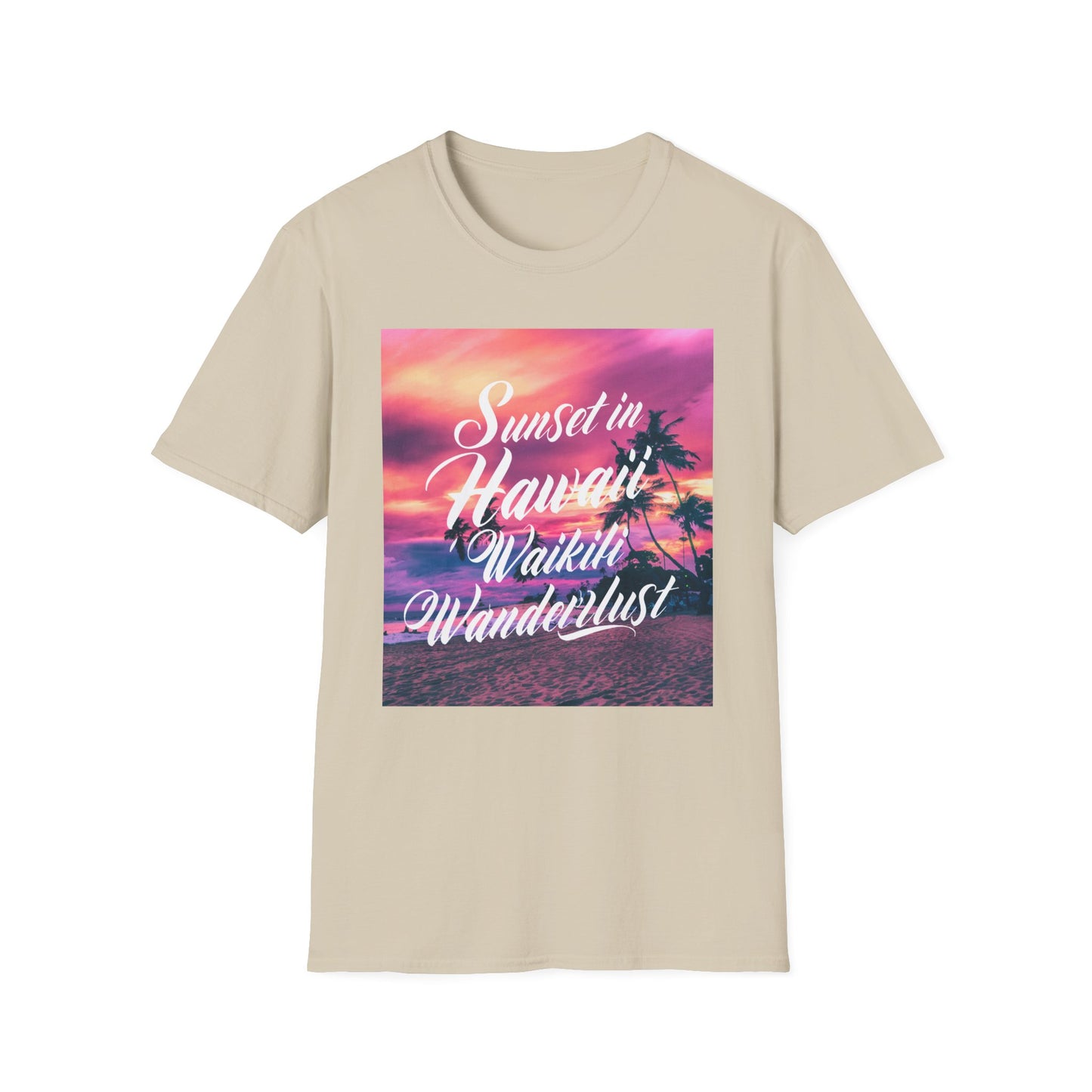 Hawaii Sunset, Wanderlust - Unisex Softstyle T-Shirt