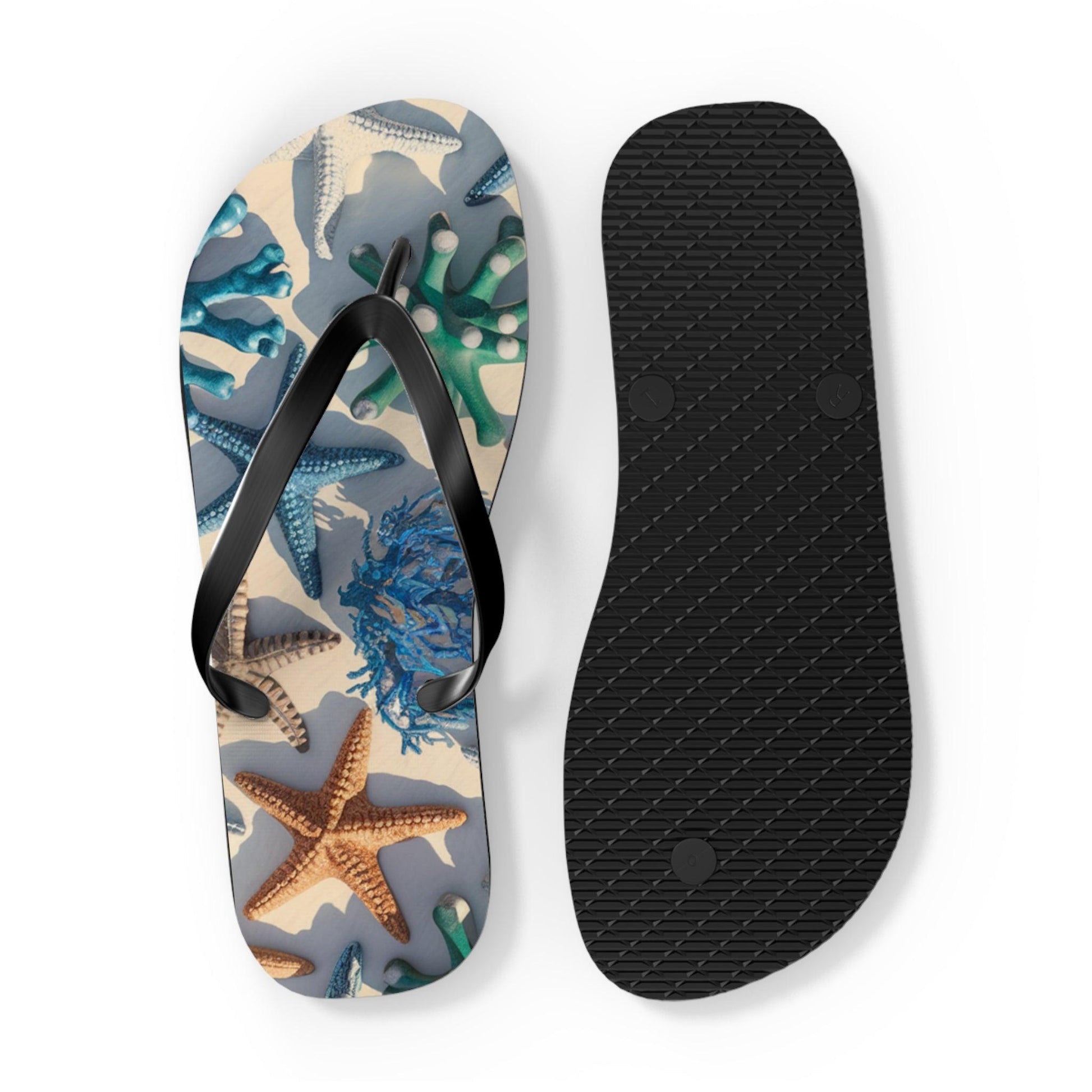 Starfish and Coral Inspired Flip Flops, Express Your Beach Loving Self - Coastal Collections