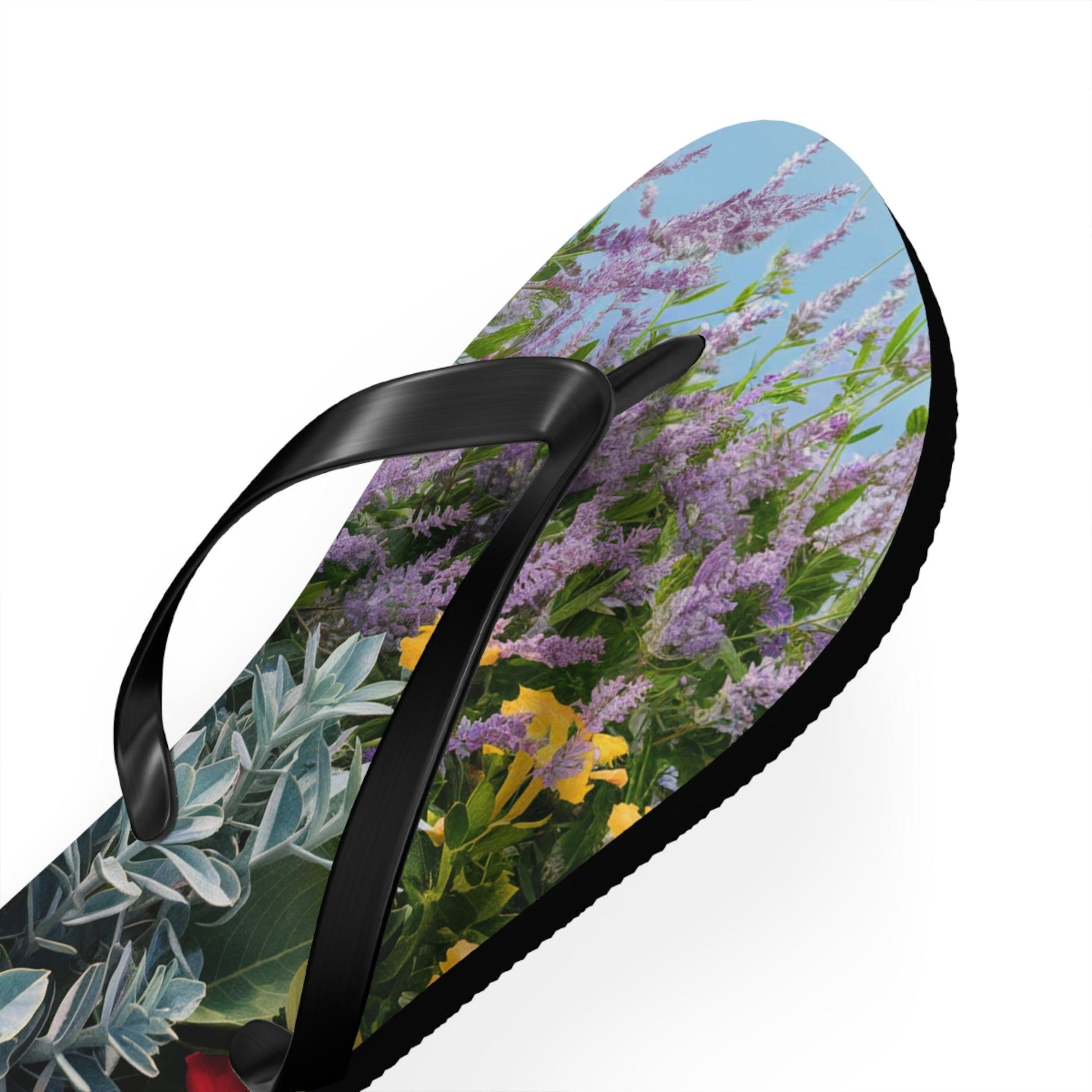 Sea Lavendar, Holly and Lantana Flower Inspired Flip Flops, Express Your Beach Loving Self - Coastal Collections