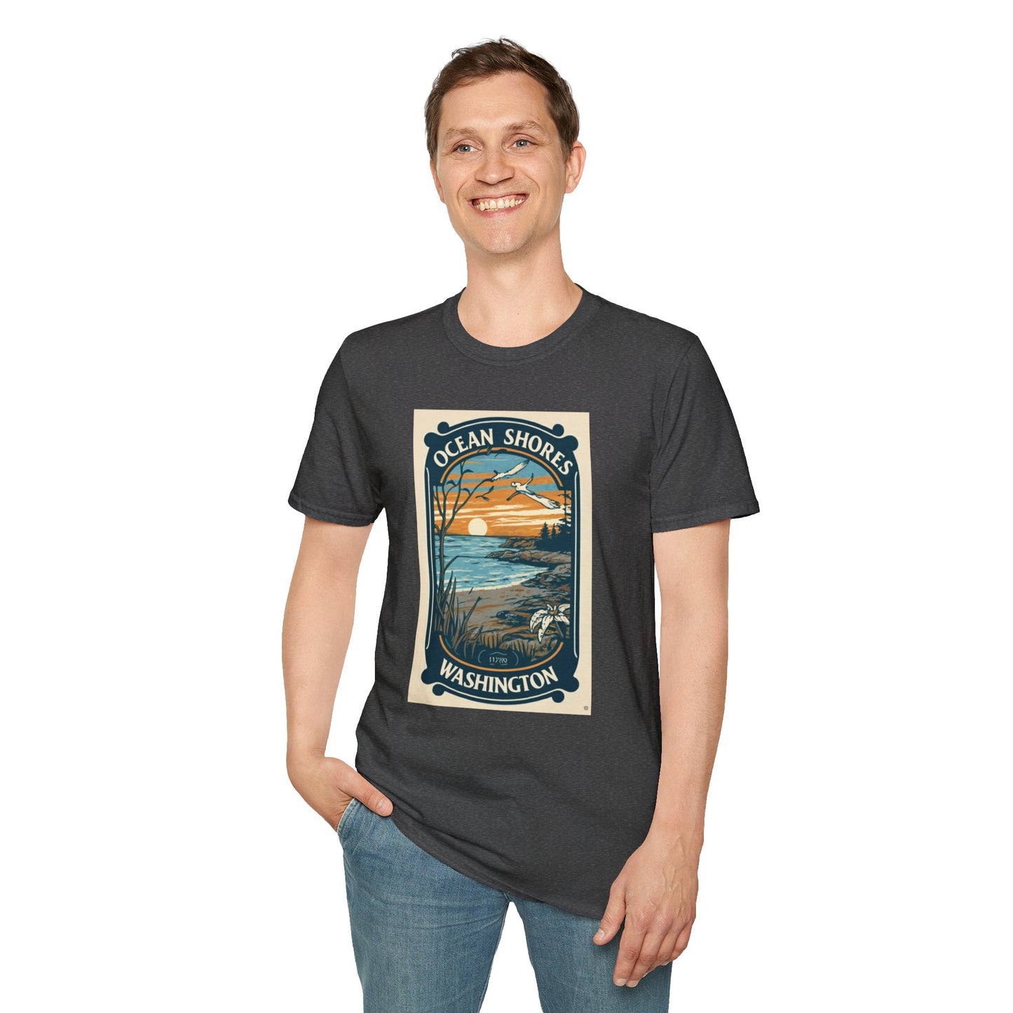 Ocean Shores Washington - Unisex Softstyle T-Shirt