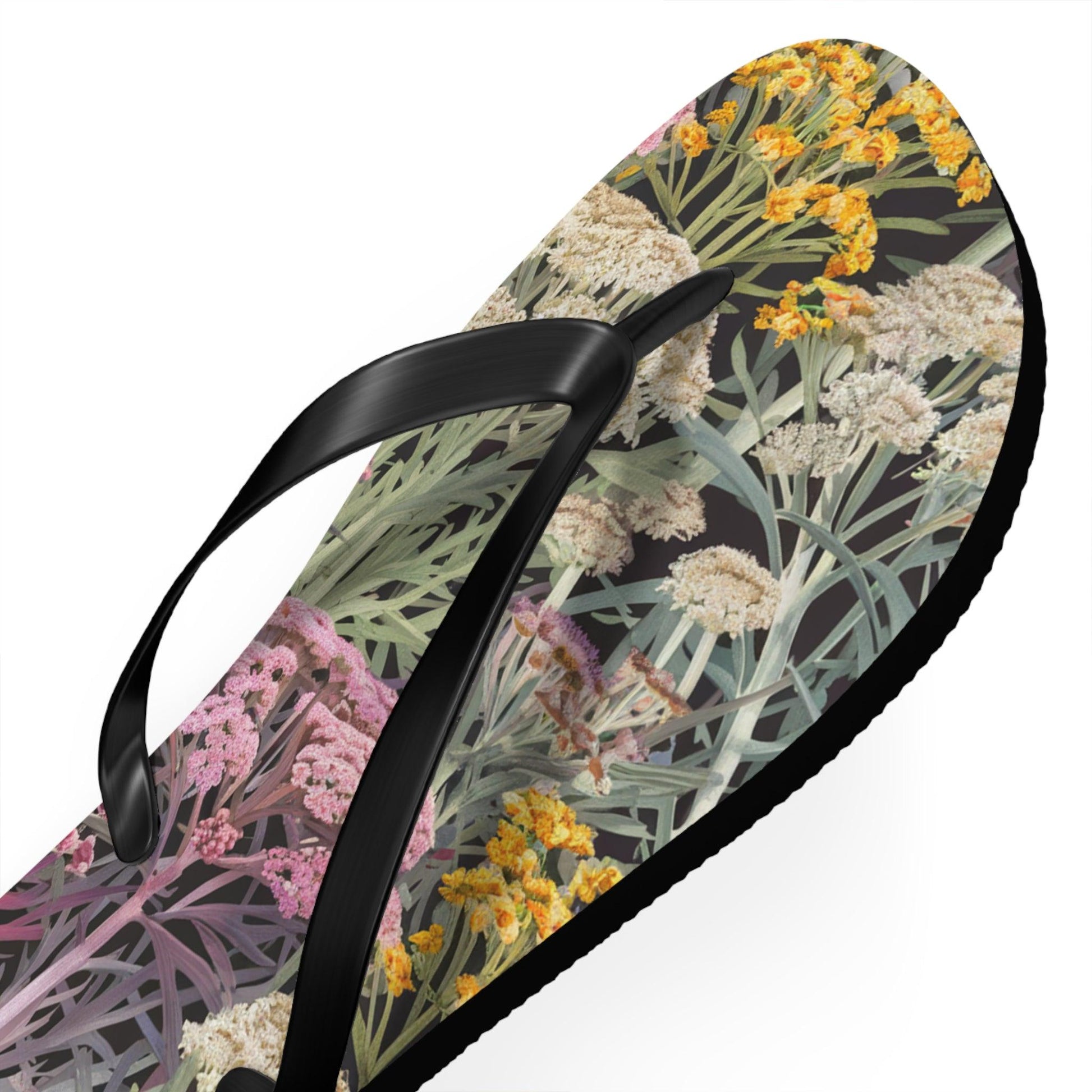 Yarrow Flower Inspired Flip Flops, Express Your Beach Loving Self - Coastal Collections