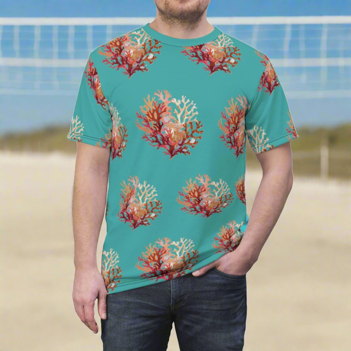 Ocean Blue Coral - Men's Tee